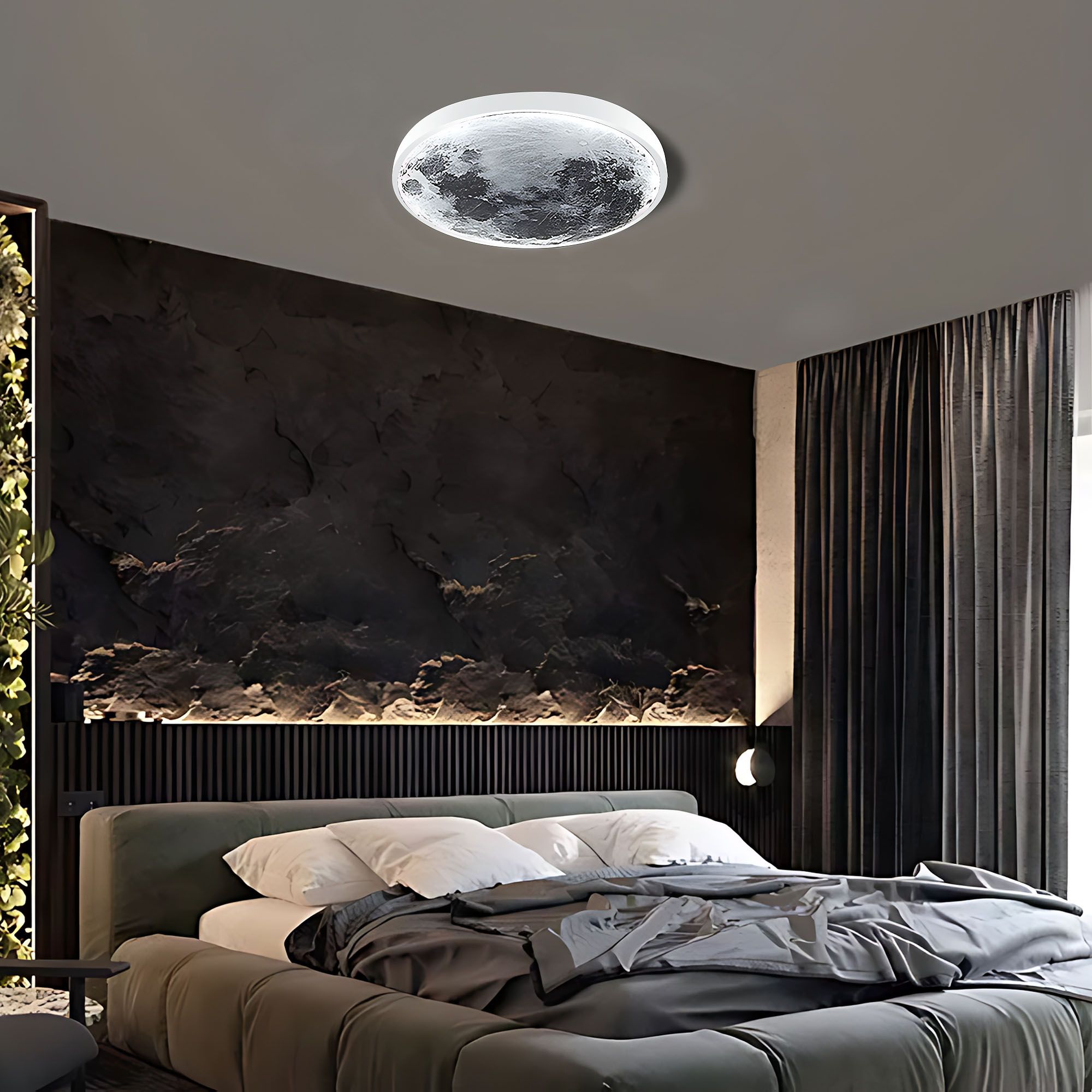Toolight Moon, LED nástenné svietidlo 50cm, 35W, 4000K, APP1806-CW, OSW-04352