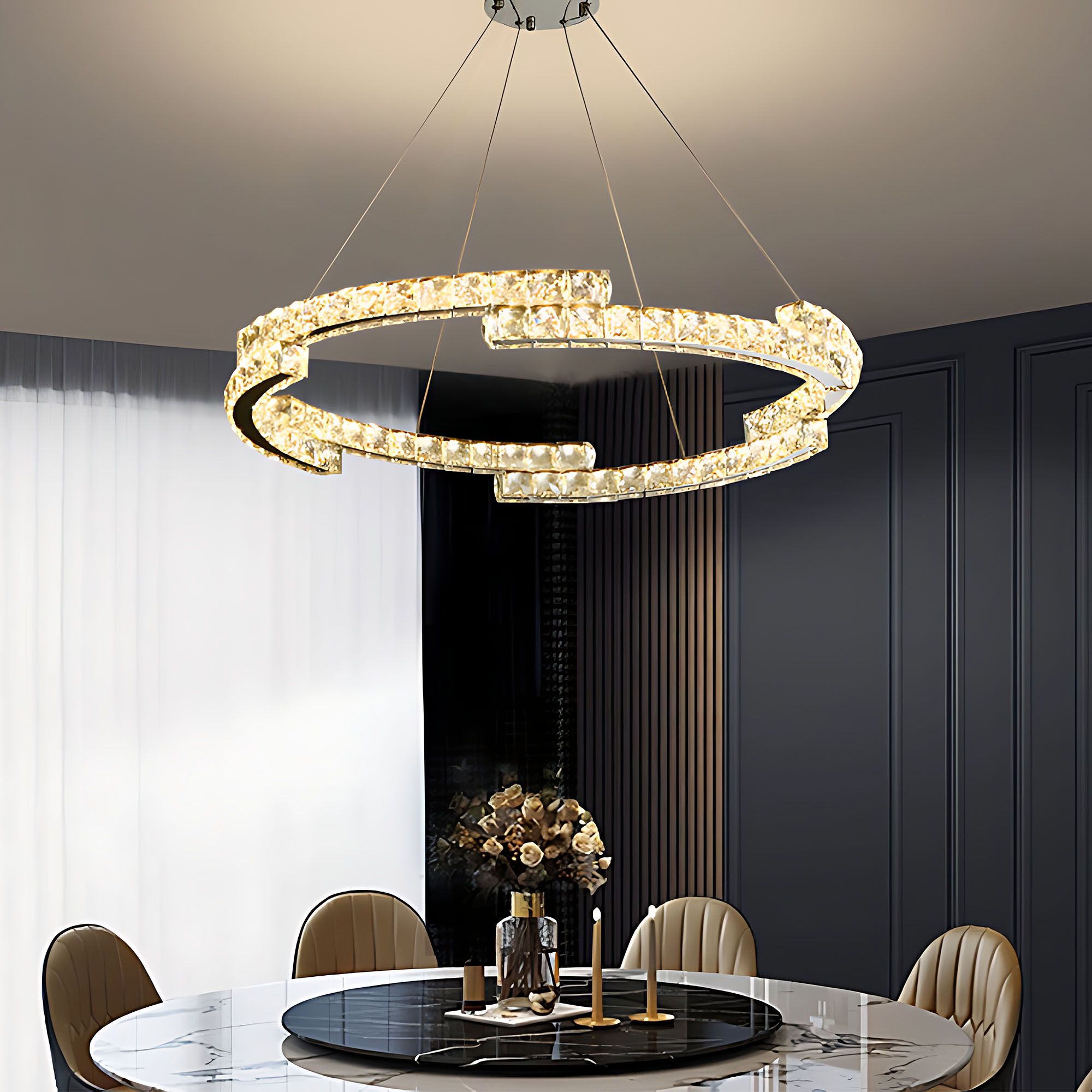 Toolight, LED stropné osvetlenie 60cm, 45W, 4000K, 2500lm, APP1770-CP, chrómová, OSW-04348