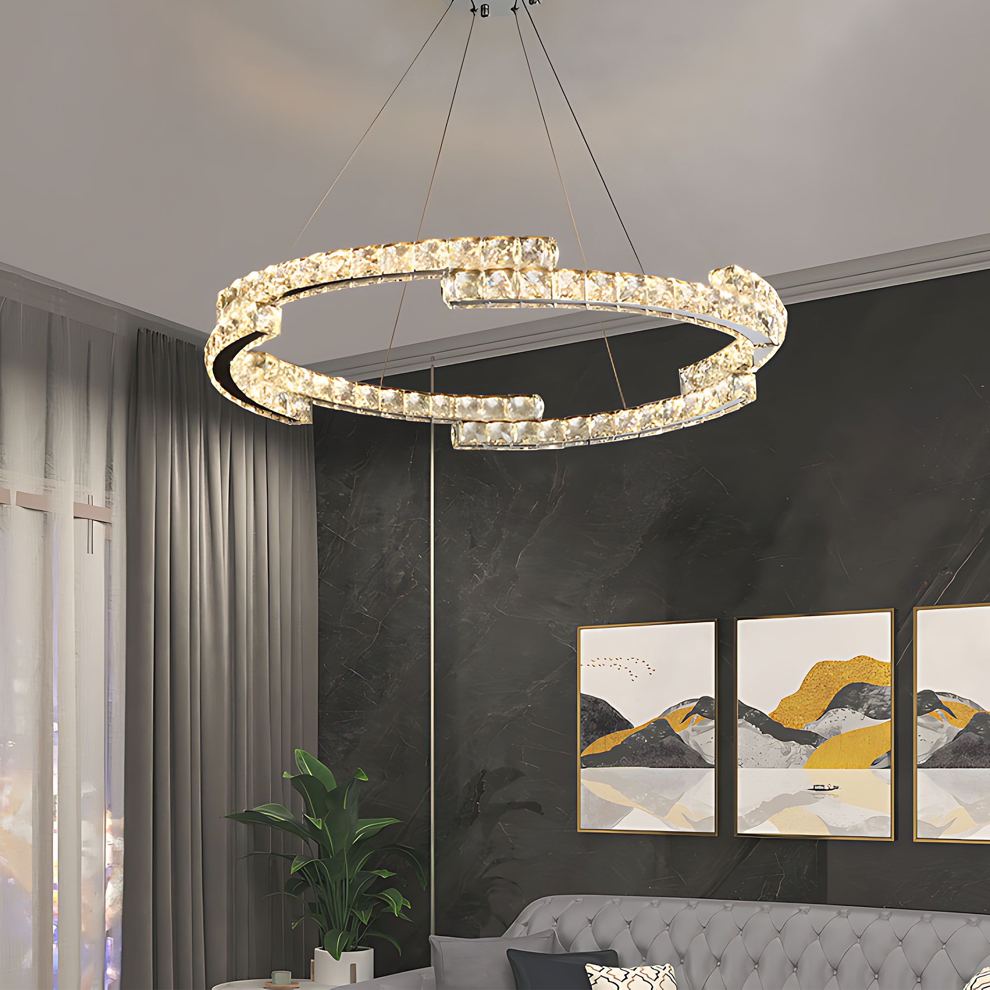 Toolight, LED stropné osvetlenie 60cm, 45W, 4000K, 2500lm, APP1770-CP, chrómová, OSW-04348