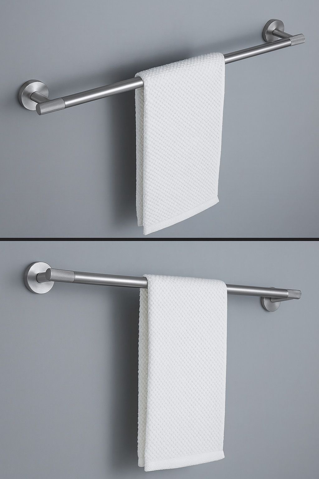Rea Modern, kúpeľňový vešiak na uteráky 60cm, 6603, brúsená oceľ, REA-98002