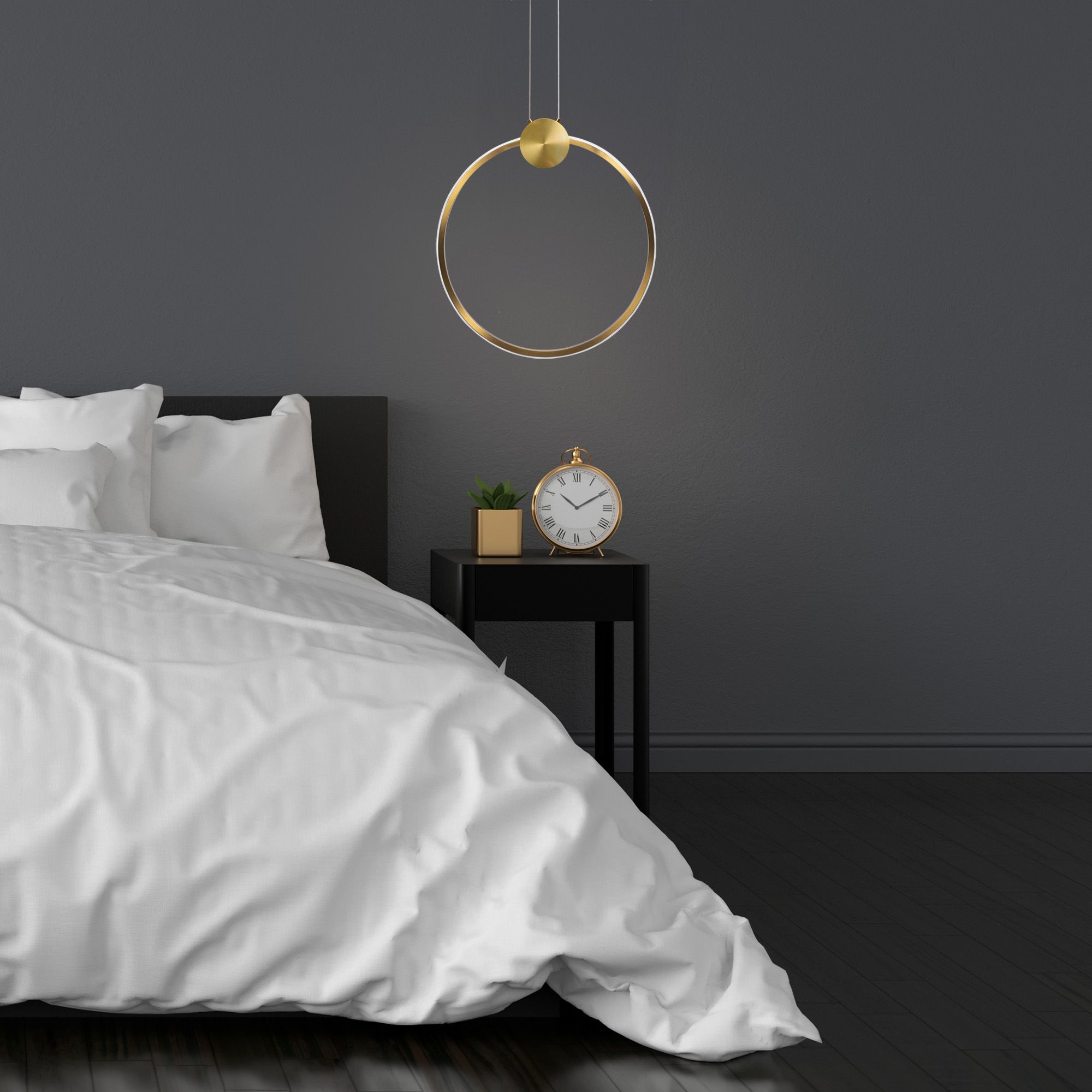 Toolight, LED stropné svietidlo 30cm, 13W, 4000K, 1500lm, APP1394-CP, zlatá matná, OSW-00952