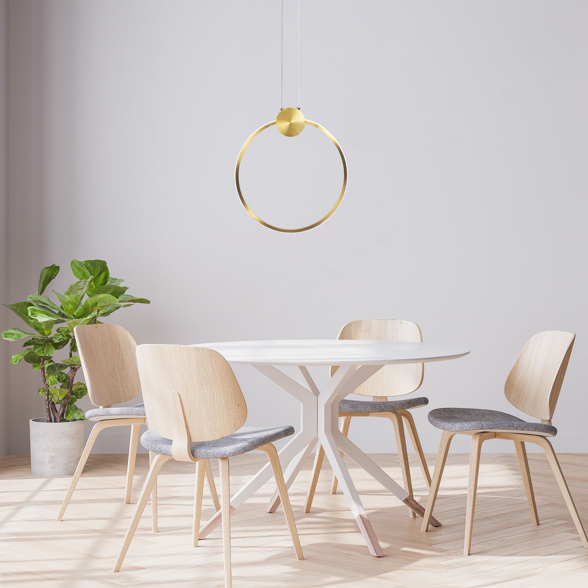 Toolight, LED stropné svietidlo 30cm, 13W, 4000K, 1500lm, APP1394-CP, zlatá matná, OSW-00952