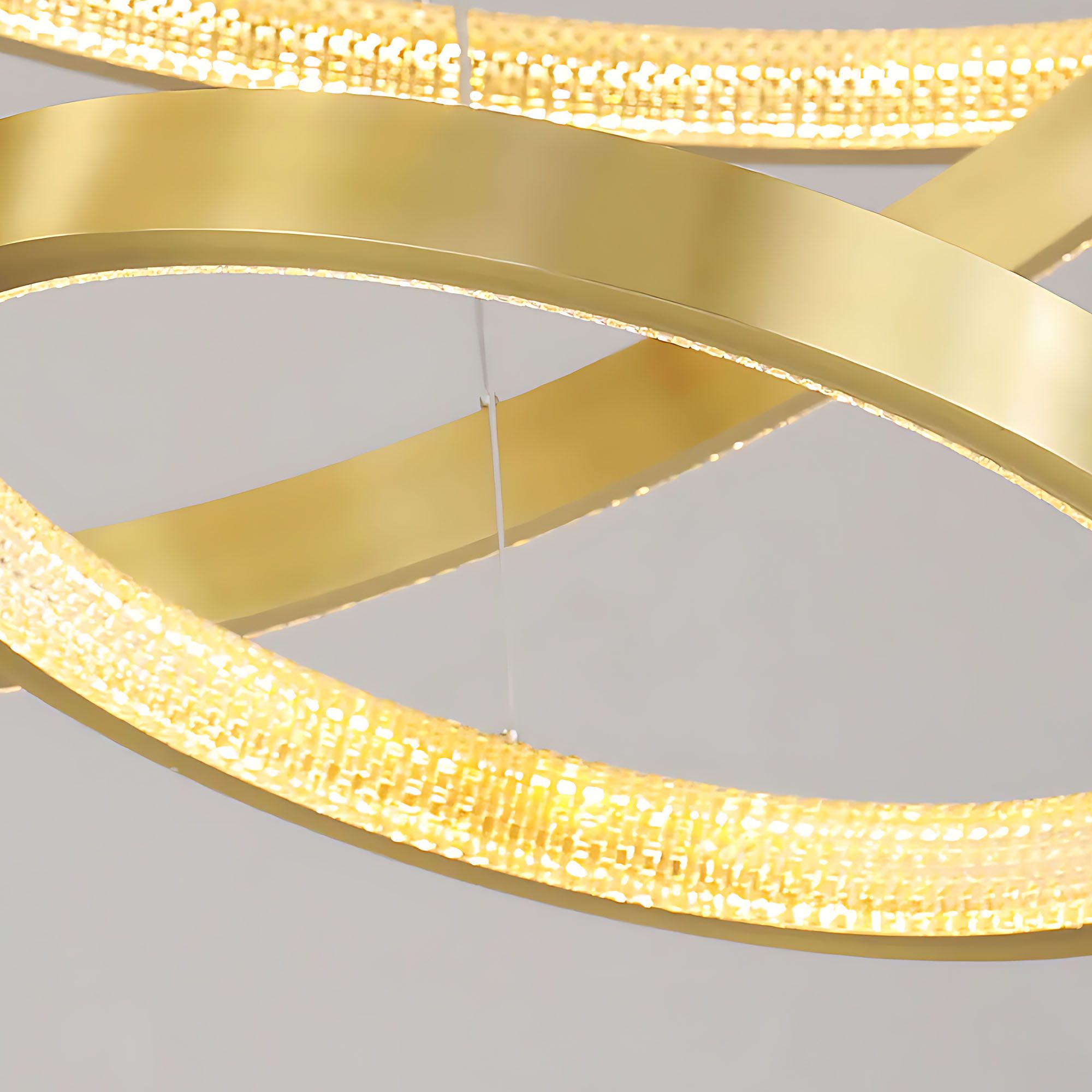 Toolight, LED stropné svietidlo 60cm, 55W, 3500lm + diaľkové ovládanie, APP1772-CP, zlatá matná, OSW-06351