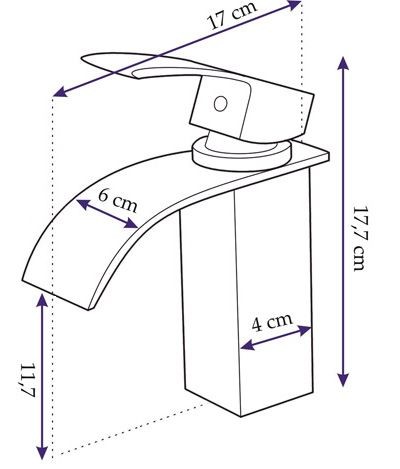 Rea Falcon, umývadlová batéria h-177, čierna matná, REA-B0253