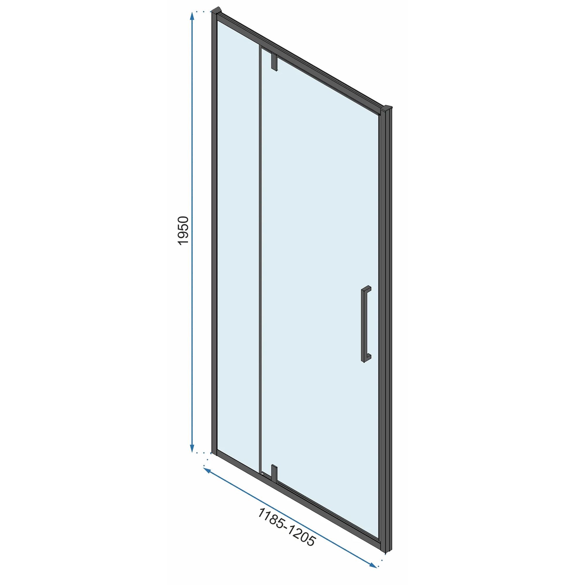 Rea Rapid Swing, 3-stenový sprchovací kút 90(dvere) x 90(stena) x 195 cm, 6mm číre sklo, chrómový profil, KPL-09119