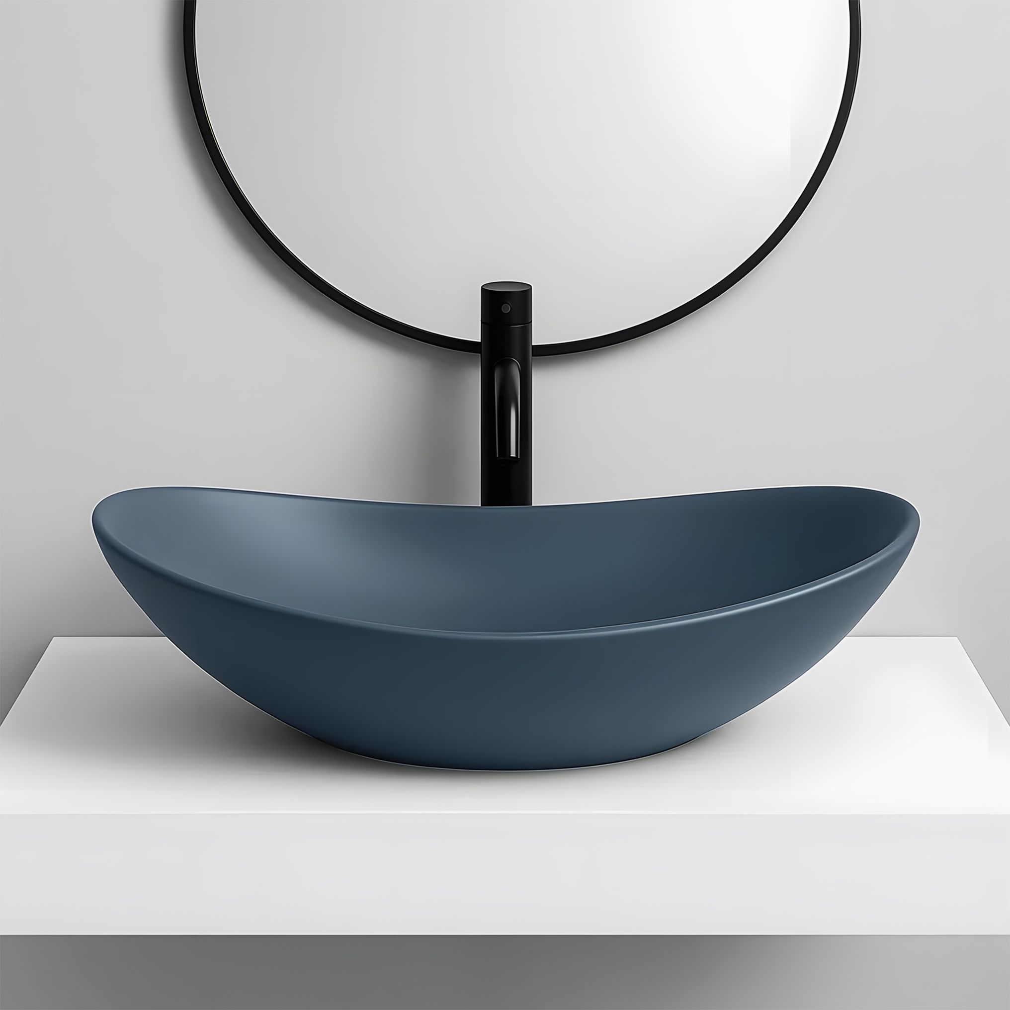 Rea Royal, umývadlo na dosku 615x355x155 mm, modrá matná, REA-U6373