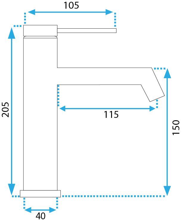 Rea Foss, umývadlová batéria h-205, medená matná, REA-B2085