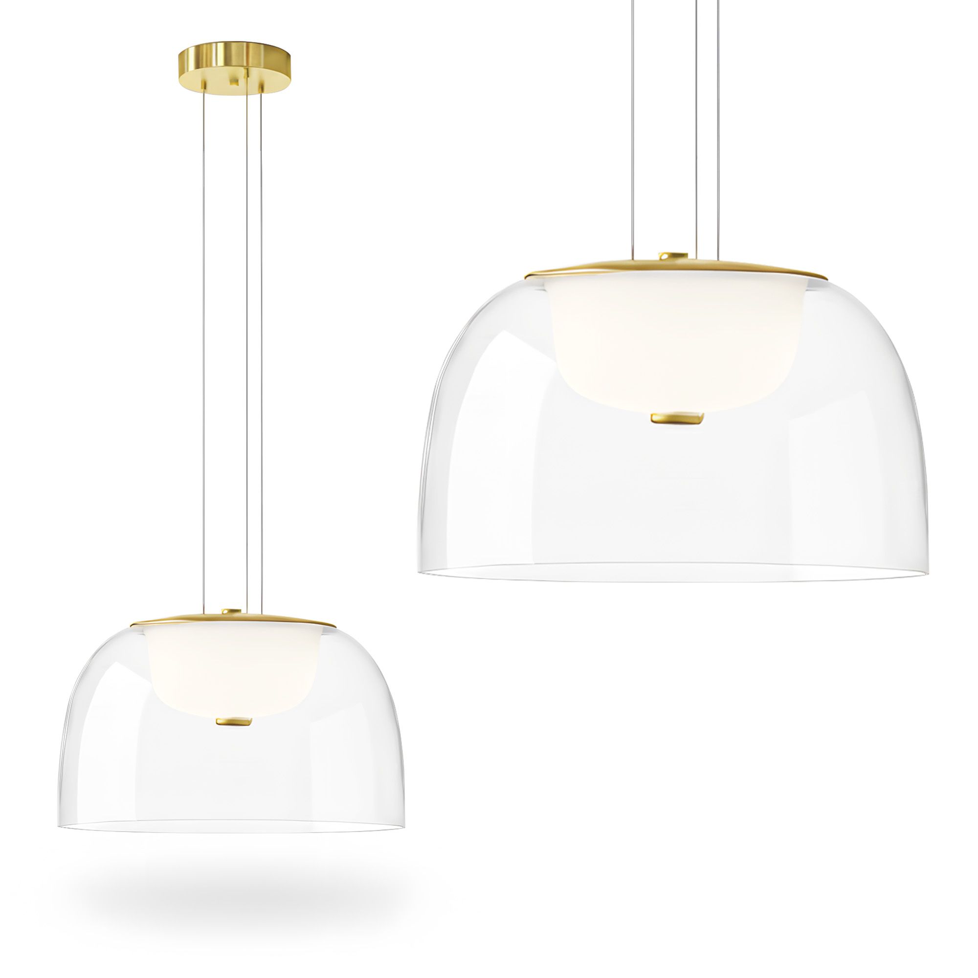 Toolight, LED závesné svietidlo 12W, 4000K, 1000lm, APP1690-1PC B, zlatá, OSW-04370