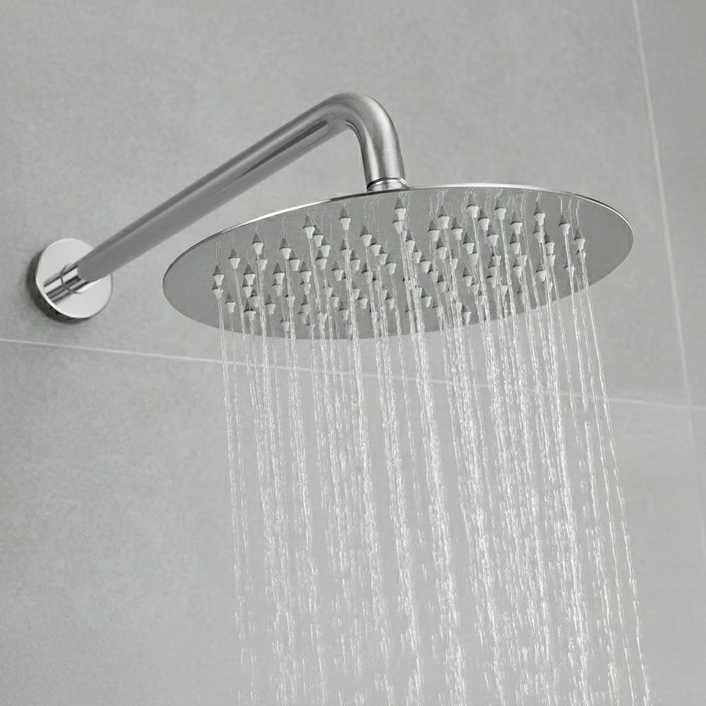 Rea Lungo Diamond, podomietkový sprchový set s dažďovou hlavovou a ručnou sprchou, chrómová, REA-P6963