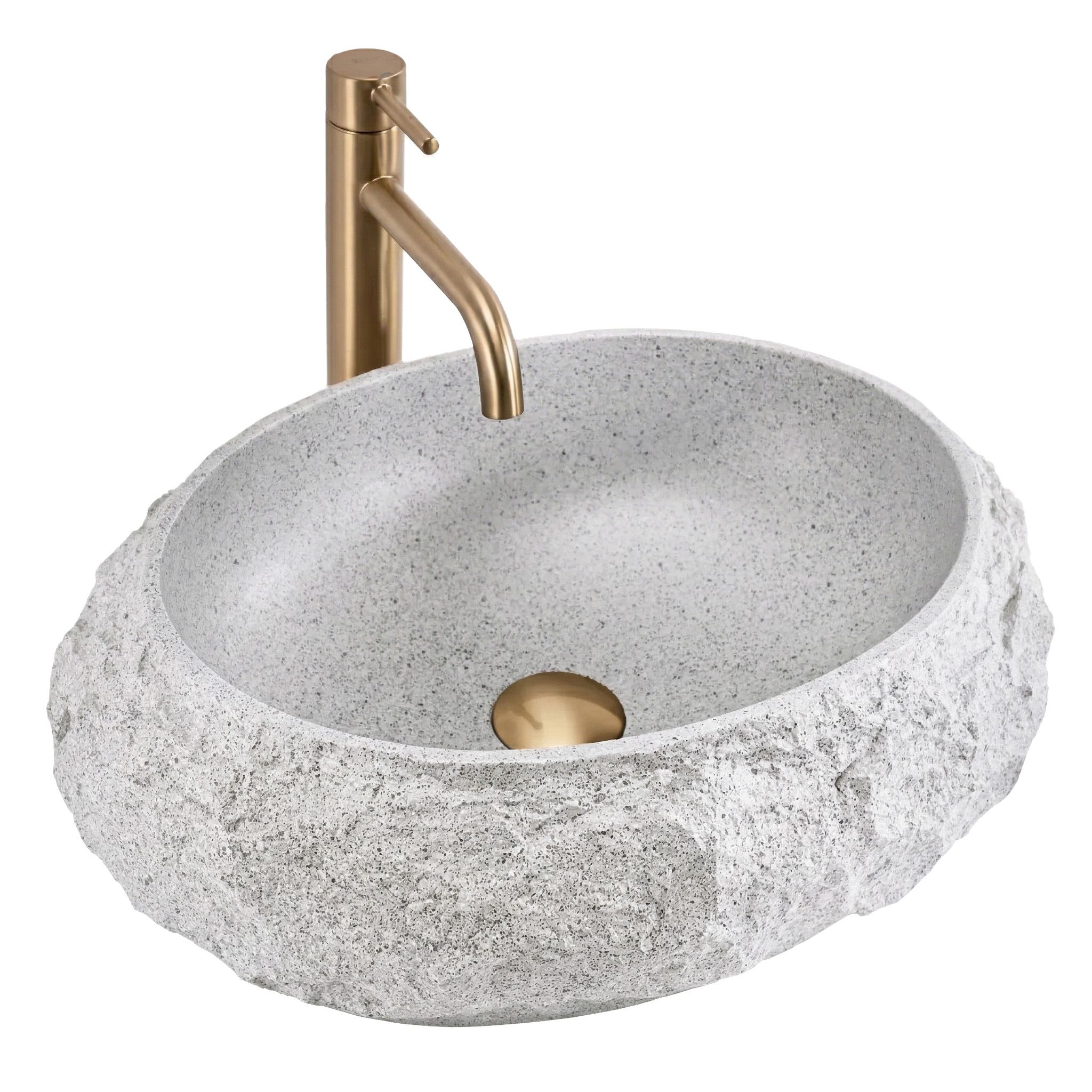 Rea Mika, umývadlo na dosku 480x380x155 mm, imitácia kameňa, REA-U4332