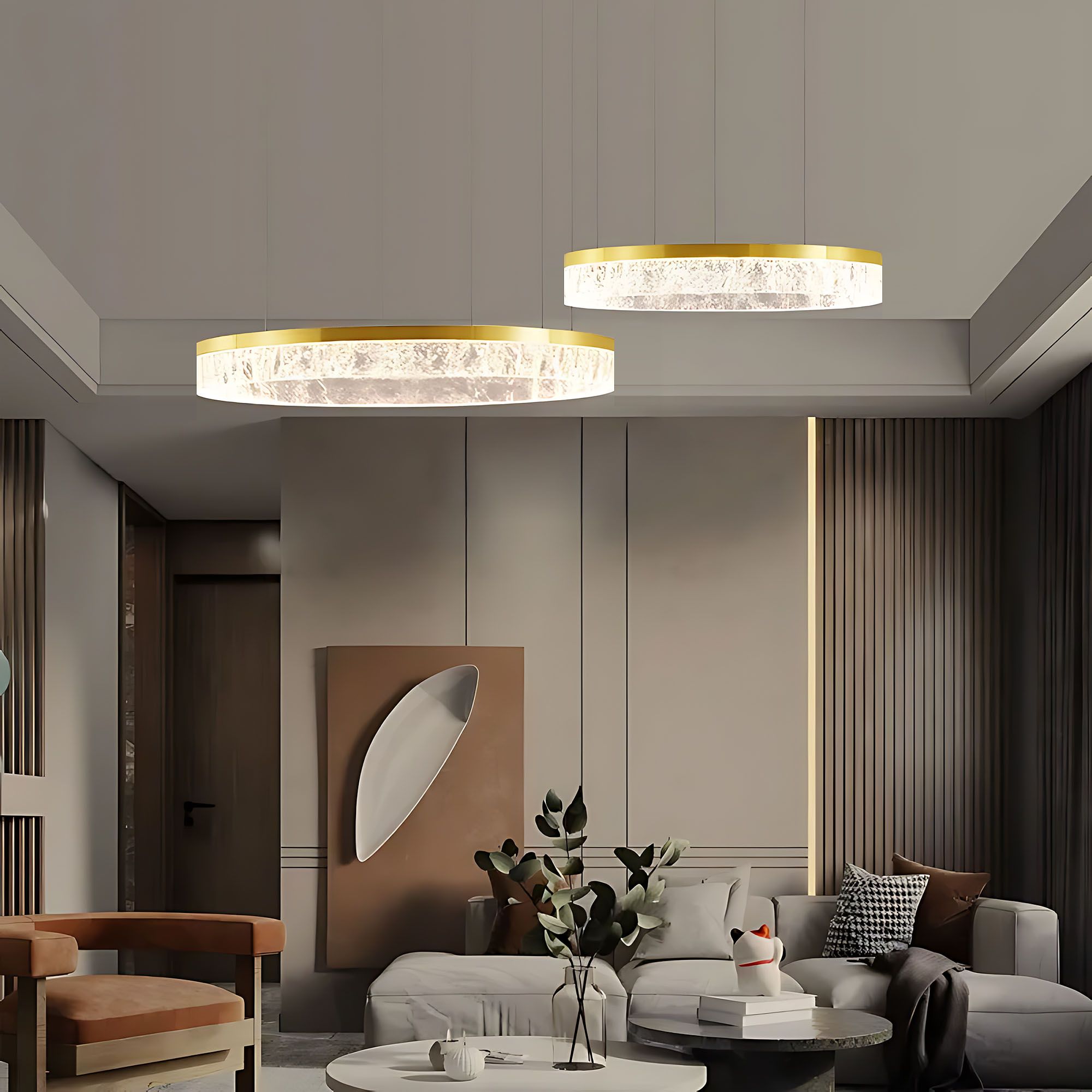 Toolight, LED závesné osvetlenie, 60W, 3000K, 3500lm, LHJ048-CP2, zlatá, OSW-50023