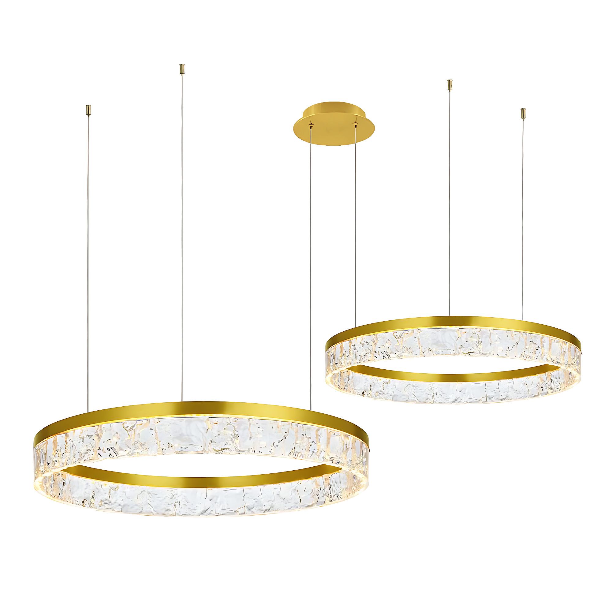 Toolight, LED závesné osvetlenie, 60W, 3000K, 3500lm, LHJ048-CP2, zlatá, OSW-50023