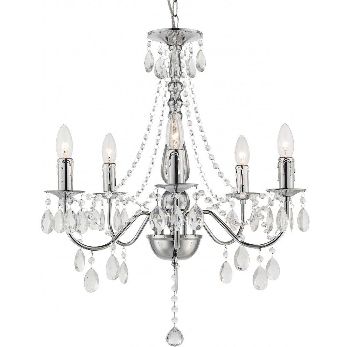 Toolight, stropné svietidlo 5xE14, EBT014-5CP, chróm, OSW-01249