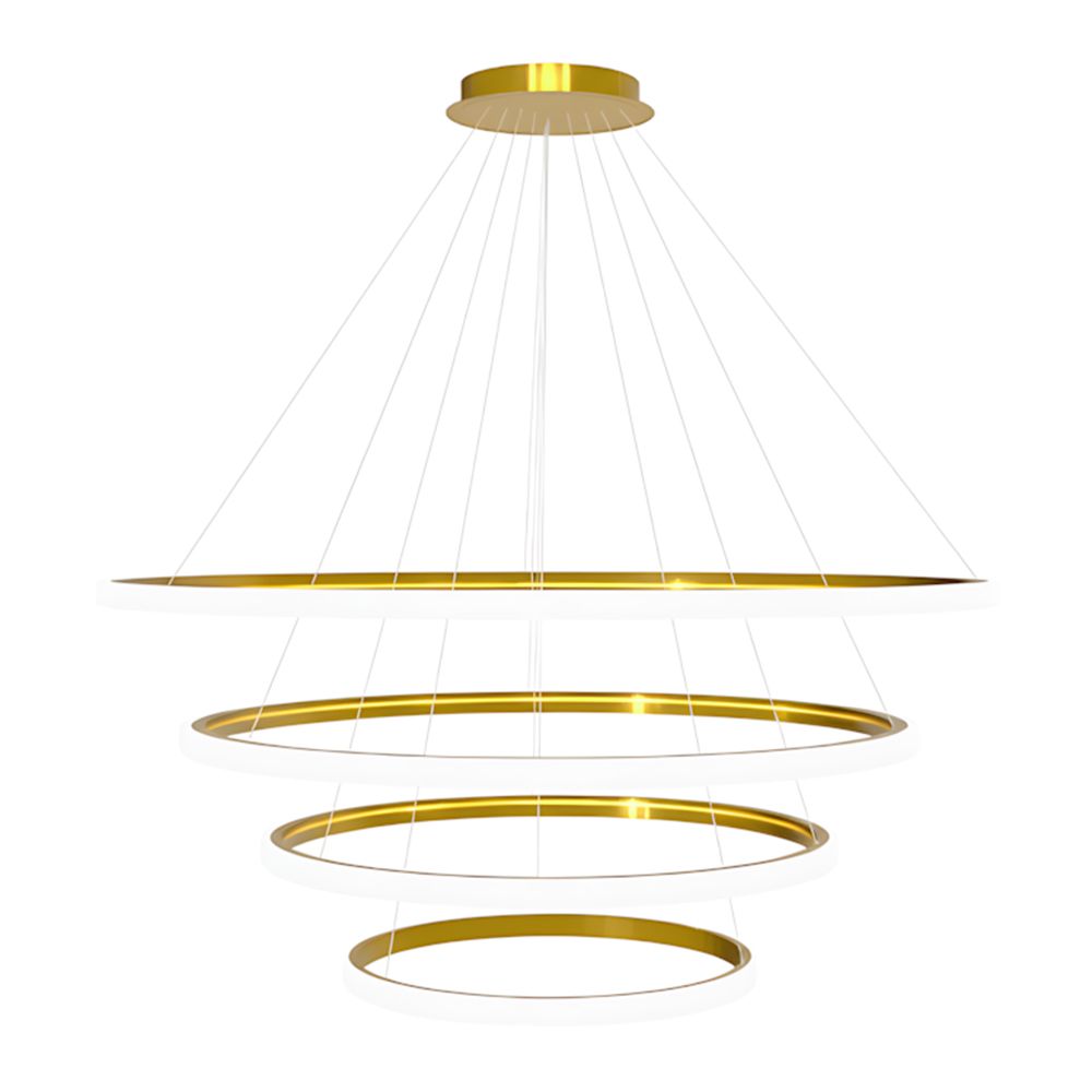 Toolight, závesná lampa 100cm, LHJ009-CP4, zlatá, OSW-50072
