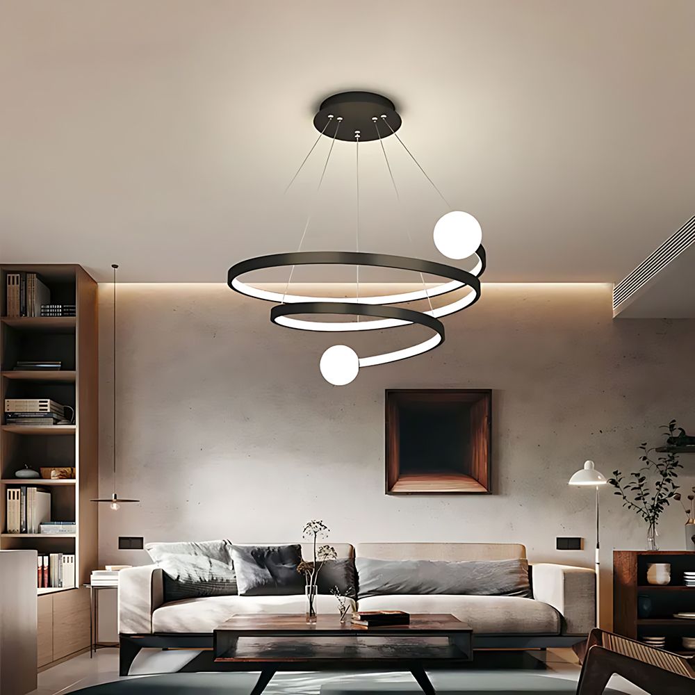 Toolight, LED závesné svietidlo, 60W, 3000K, LHJ029-CP, čierna, OSW-50047