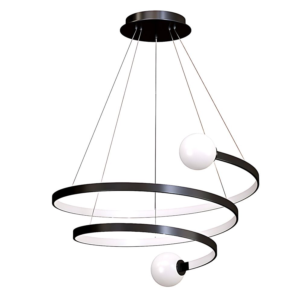 Toolight, LED závesné svietidlo, 60W, 3000K, LHJ029-CP, čierna, OSW-50047