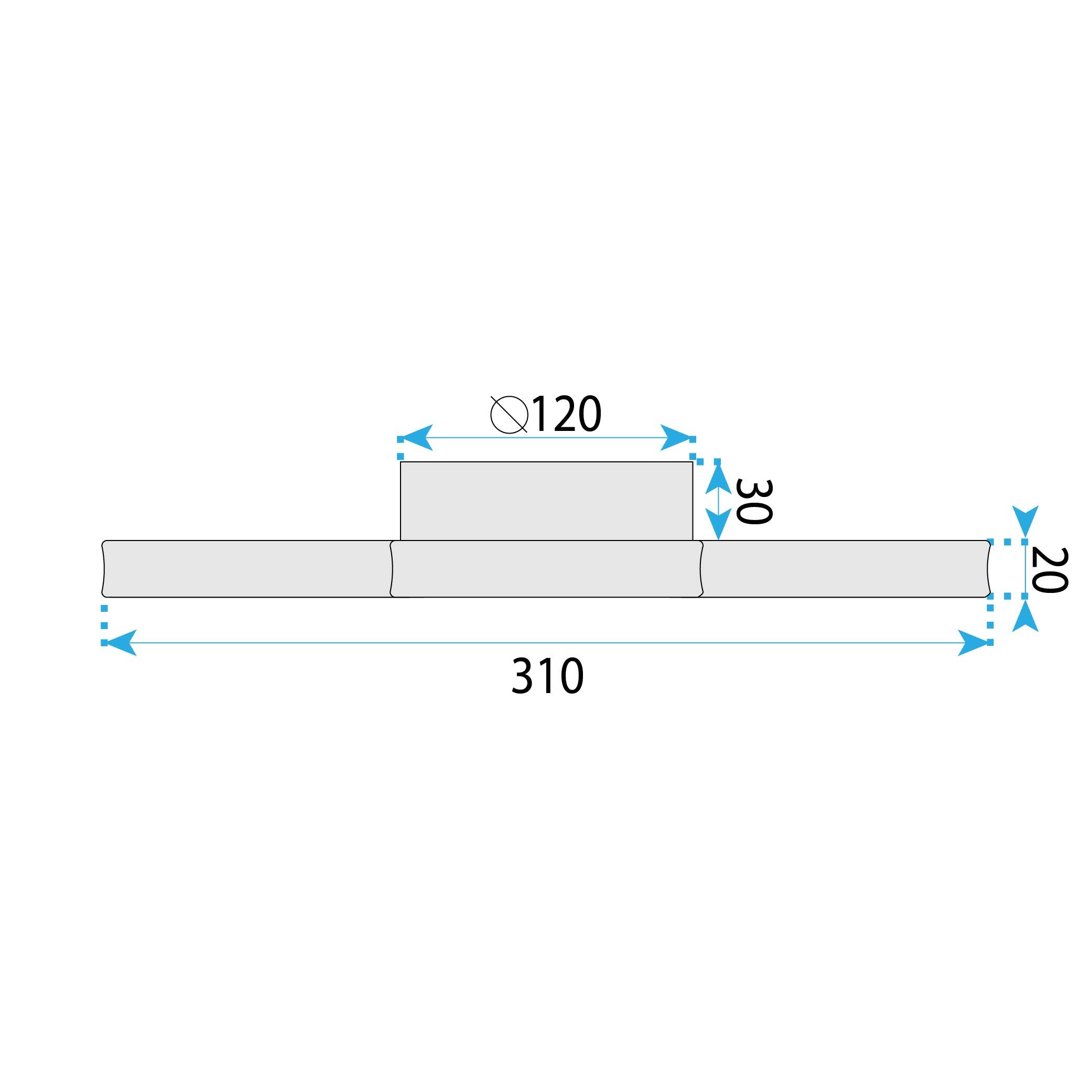 Toolight, stropné svietidlo 33W, 3000K, LHJ075-C, čierna-biela, OSW-50055
