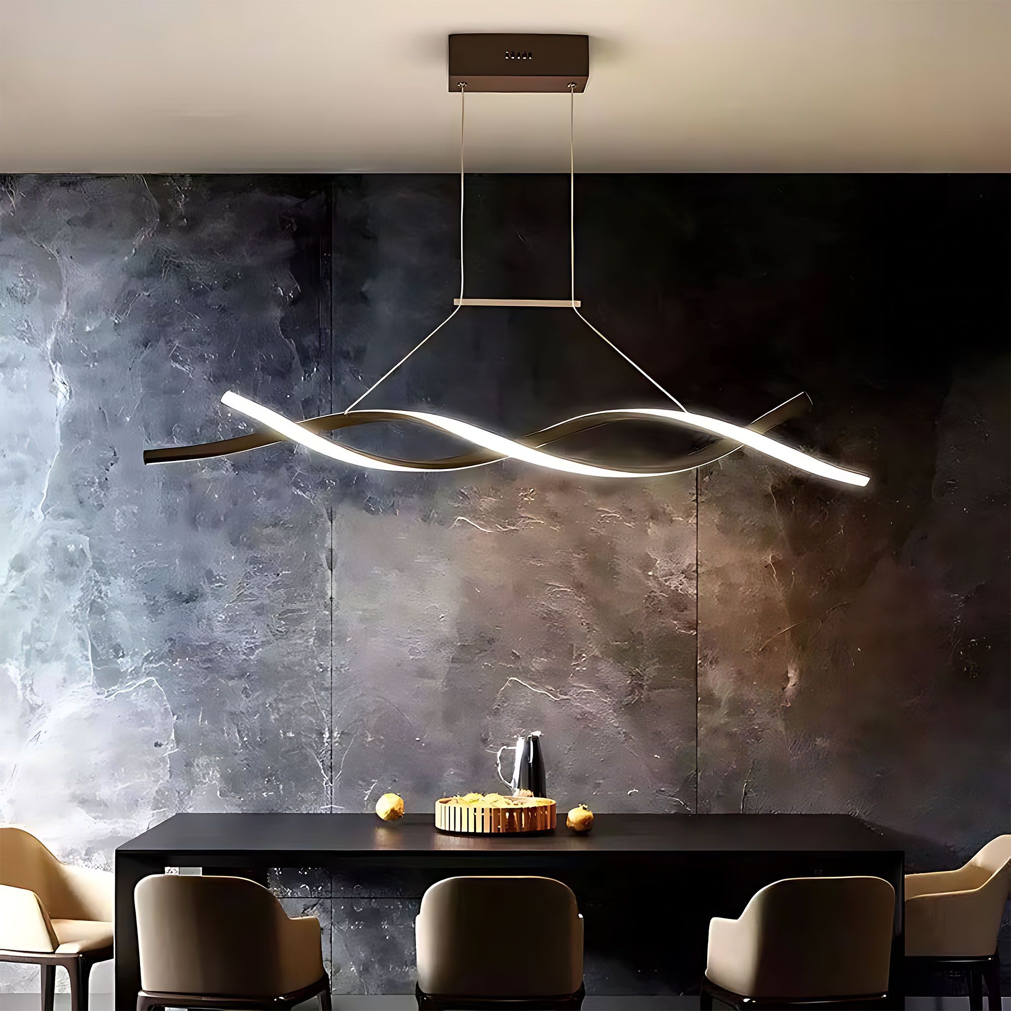 Toolight, LED závesné osvetlenie 120cm, 46W, 3000K, 2000lm, LHJ020-CP, čierna, OSW-50046