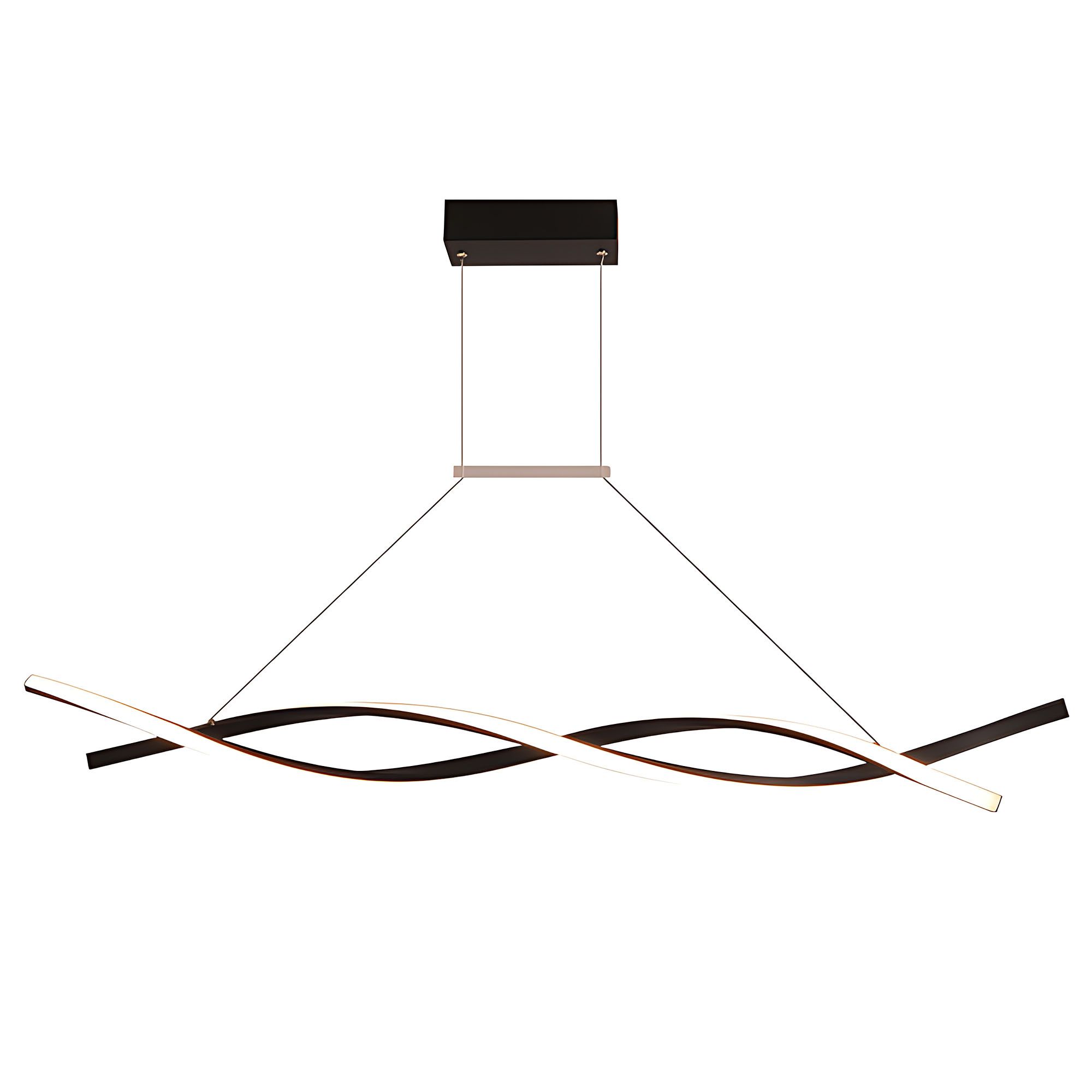Toolight, LED závesné osvetlenie 120cm, 46W, 3000K, 2000lm, LHJ020-CP, čierna, OSW-50046