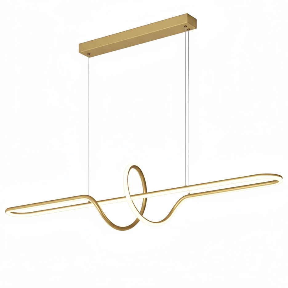 Toolight, LED závesné osvetlenie 118cm, 36W, 3000K, 3500lm, LHJ038-CP, zlatá matná, OSW-50049