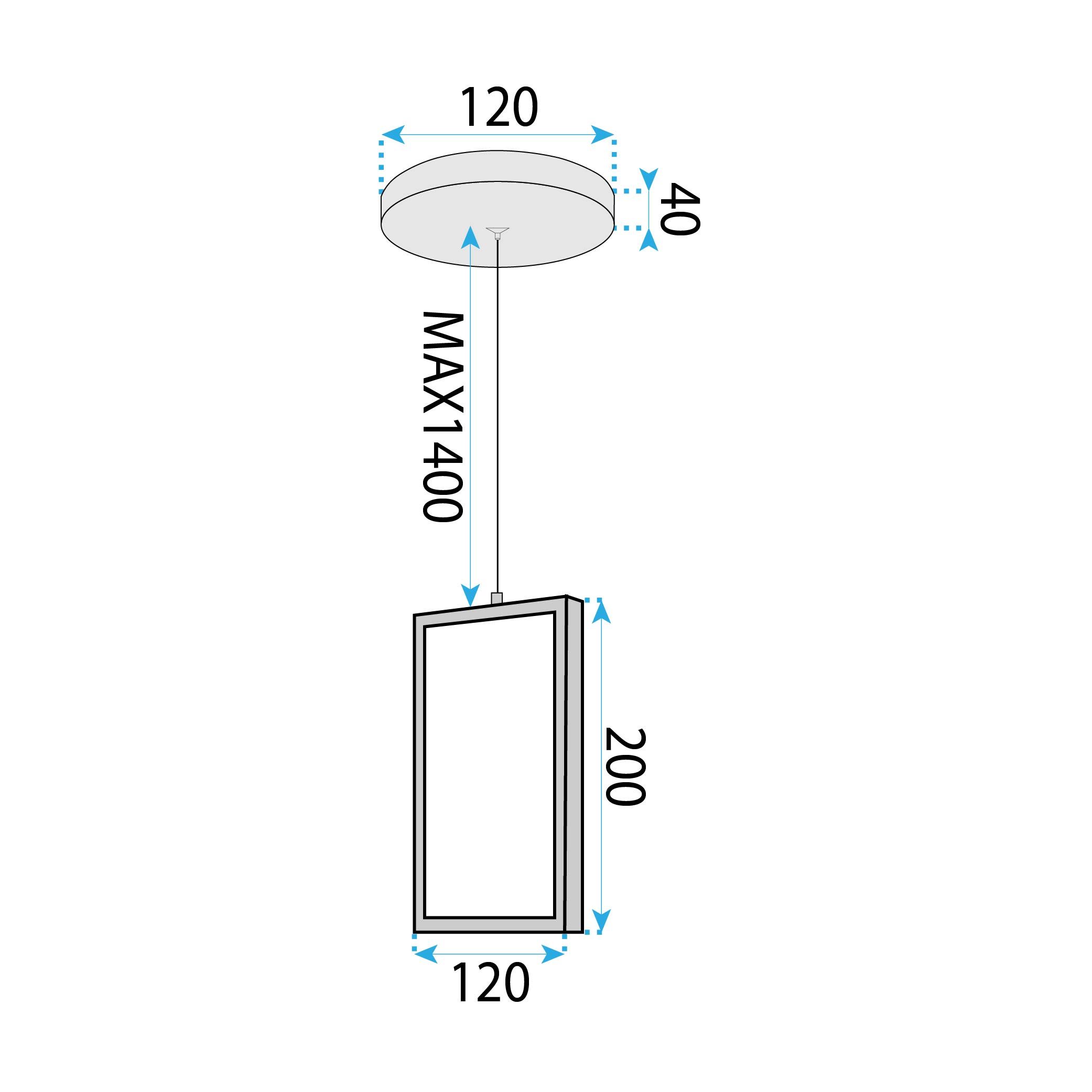 Toolight, LED závesné osvetlenie 6W, 3000K, 3500lm, LHJ084-1CP, zlatá lesklá, OSW-50058