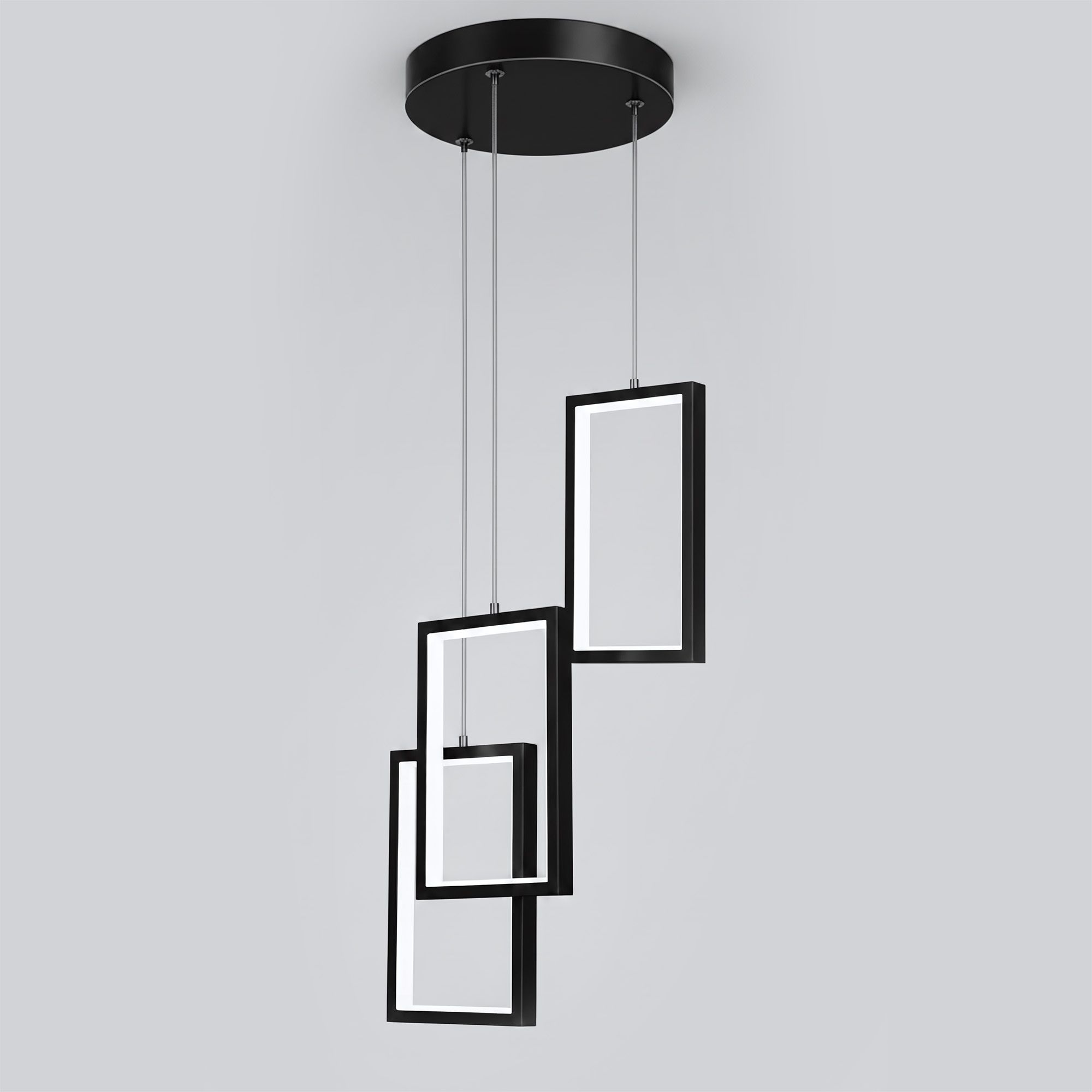 Toolight, LED závesné osvetlenie 18W, 3000K, 1500lm, LHJ087-3CP, čierna, OSW-50062