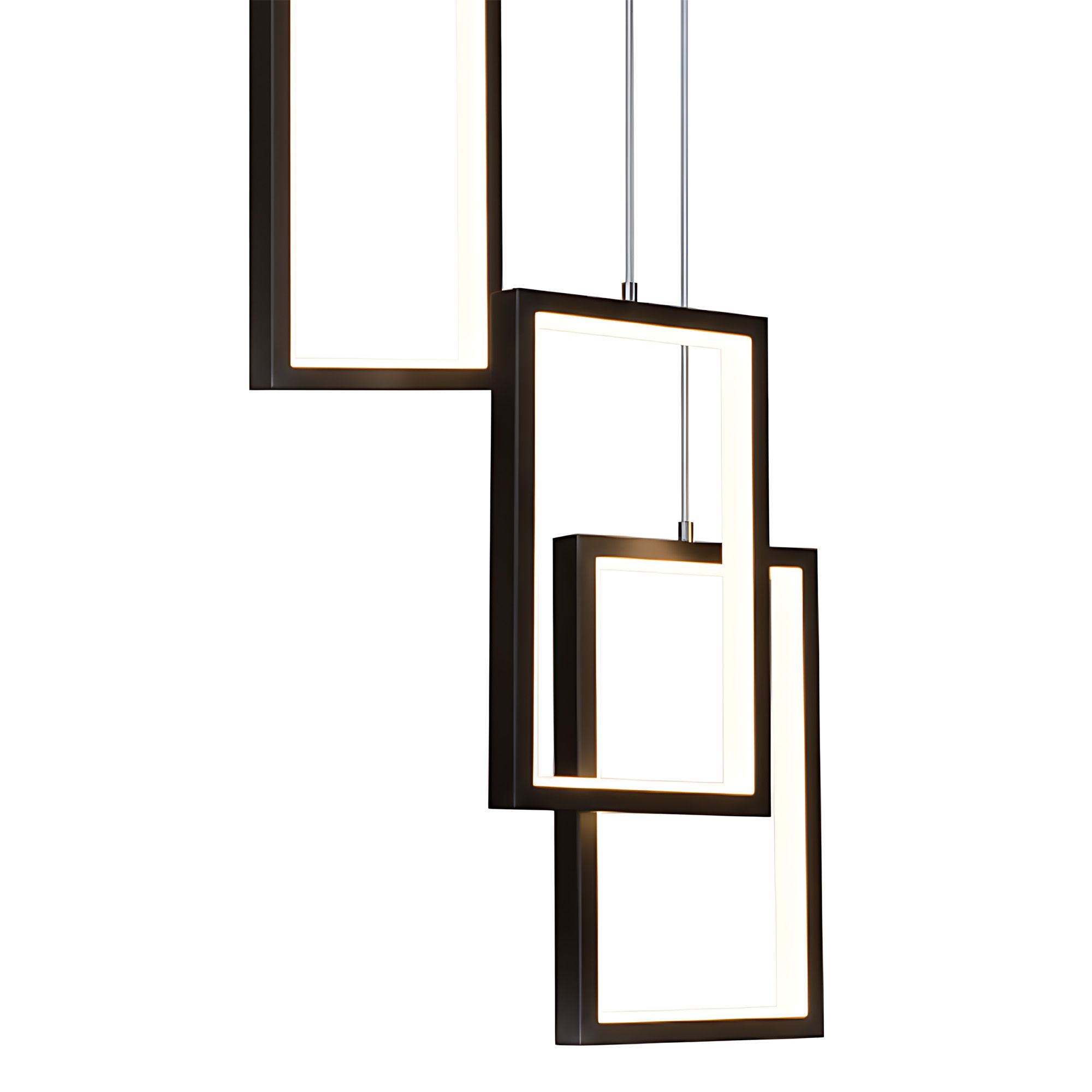 Toolight, LED závesné svietidlo 18W, 3000K, 1500lm, LHJ089-7CP, čierna, OSW-50064