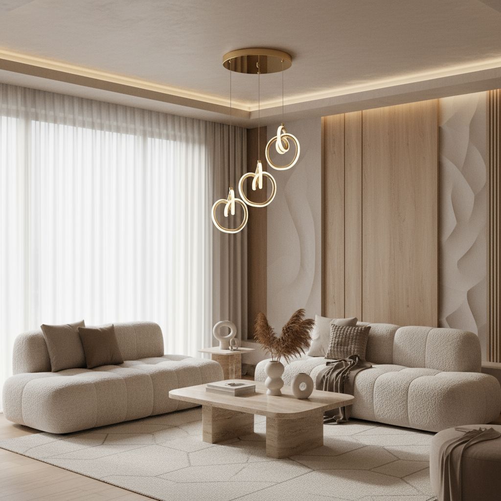 Toolight, LED závesné osvetlenie 33W, 3000K, 3500lm, LHJ093-3CP, zlatá lesklá, OSW-50066