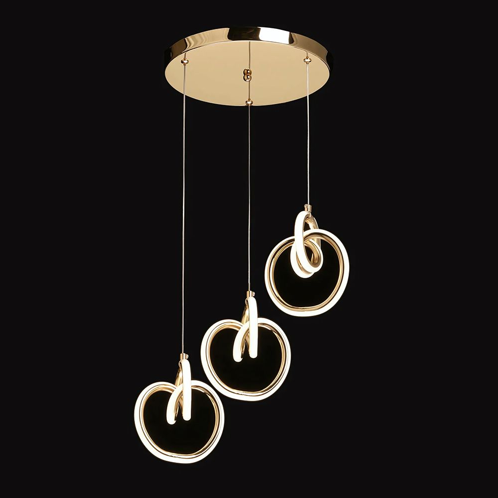 Toolight, LED závesné osvetlenie 33W, 3000K, 3500lm, LHJ093-3CP, zlatá lesklá, OSW-50066
