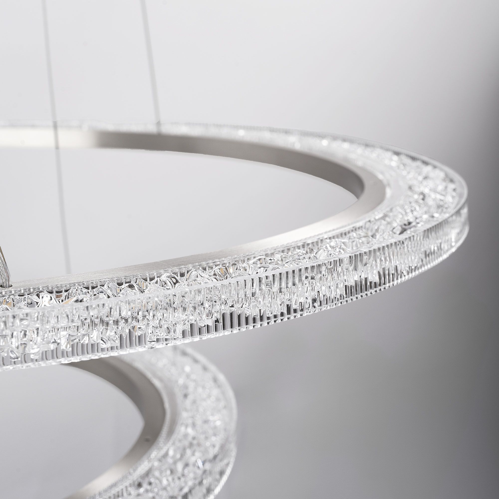 Toolight, LED závesné osvetlenie 60cm, 38W, 3500lm + diaľkové ovládanie, LHJ045-CP2, brúsená oceľ, OSW-50050