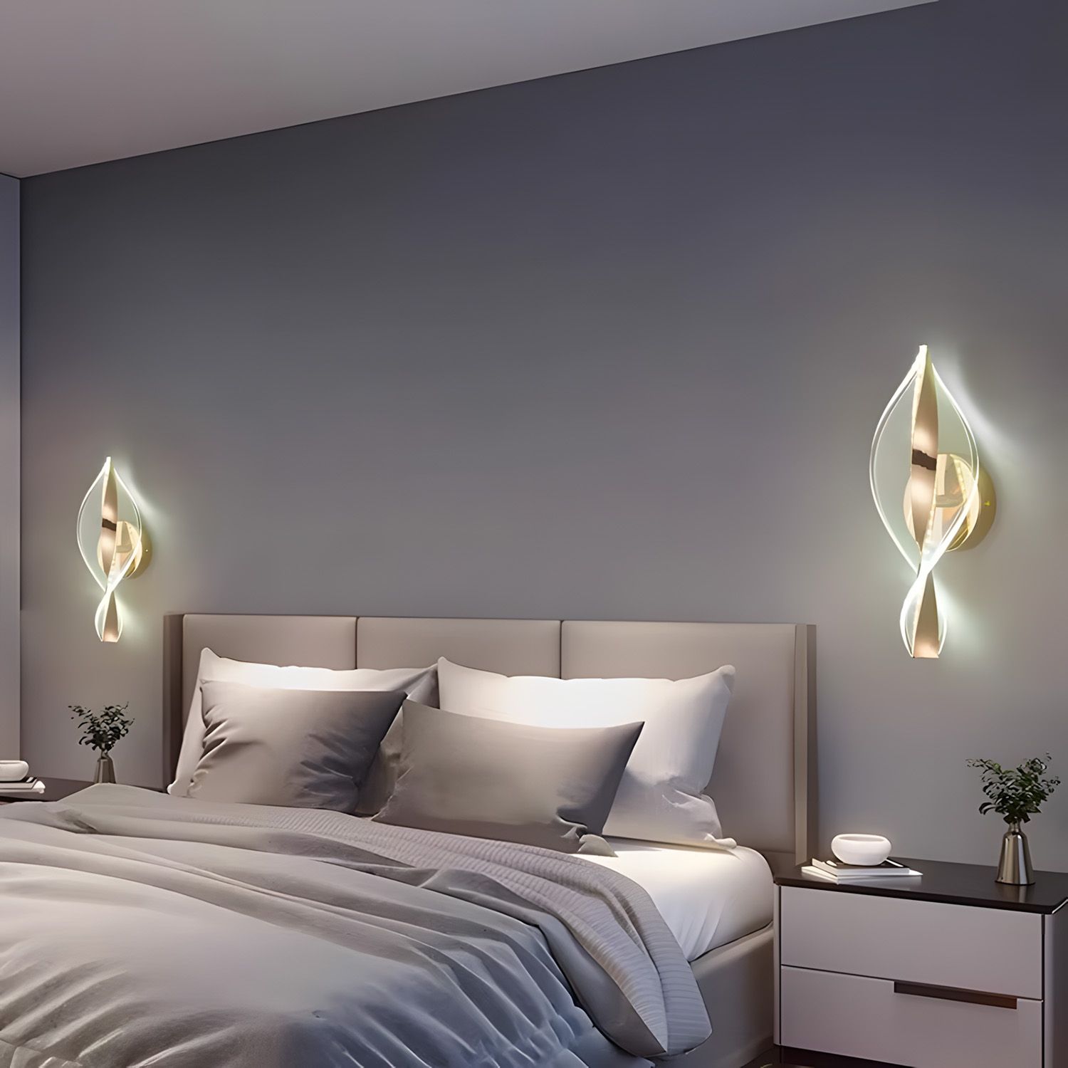 Toolight, LED nástenné svietidlo 5W, 4000K, G031-W, zlatá, OSW-00699