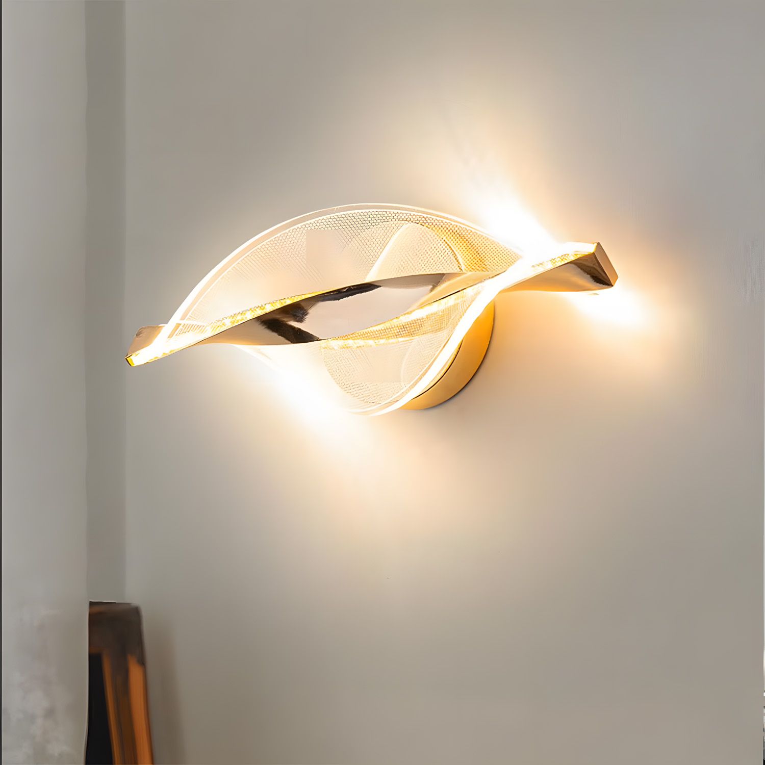 Toolight, LED nástenné svietidlo 5W, 4000K, G031-W, zlatá, OSW-00699