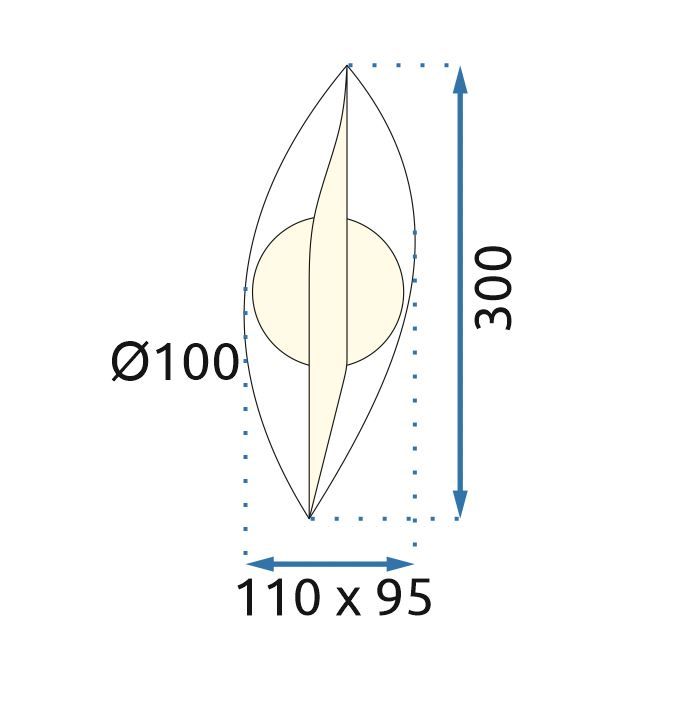 Toolight, LED nástenné svietidlo 5W, 4000K, G031-W, zlatá, OSW-00699