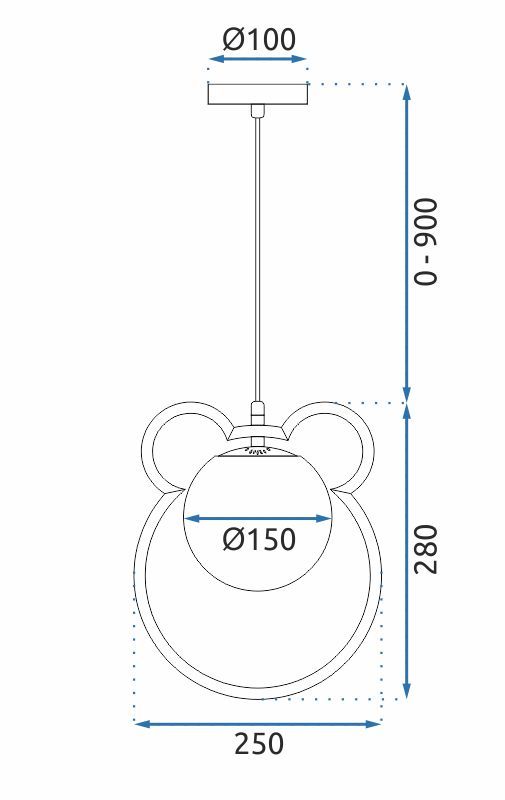 Toolight, stropná/závesná lampa, 1xE27, biela-zlatá, OSW-09730
