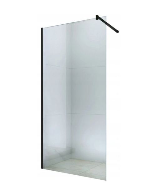 Mexen sprchová zástena WALK-IN, 6mm sklo, 60cm, čierny profil, číre sklo, 850-060-000-70-00