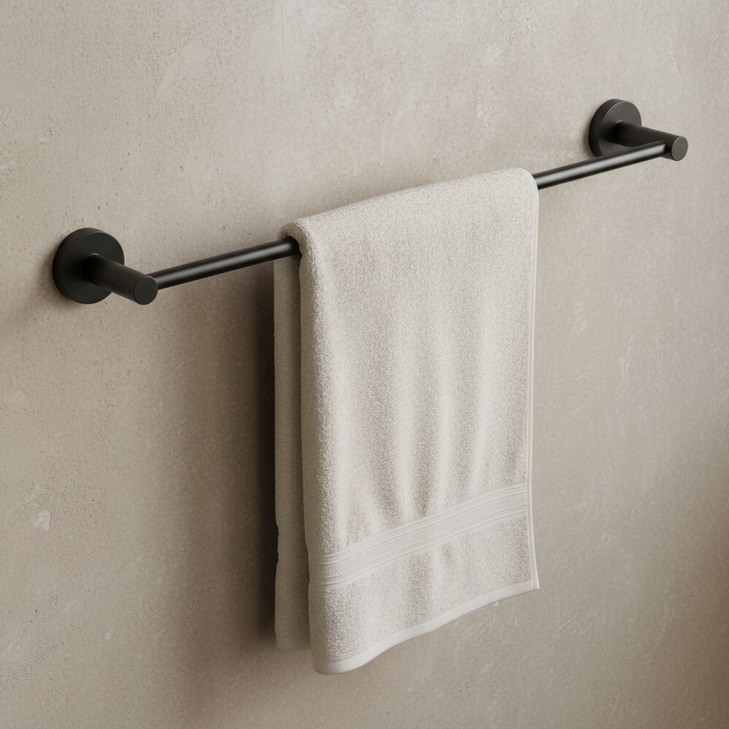 Rea Leo, vešiak na uterák 63 cm, čierna matná, REA-88019