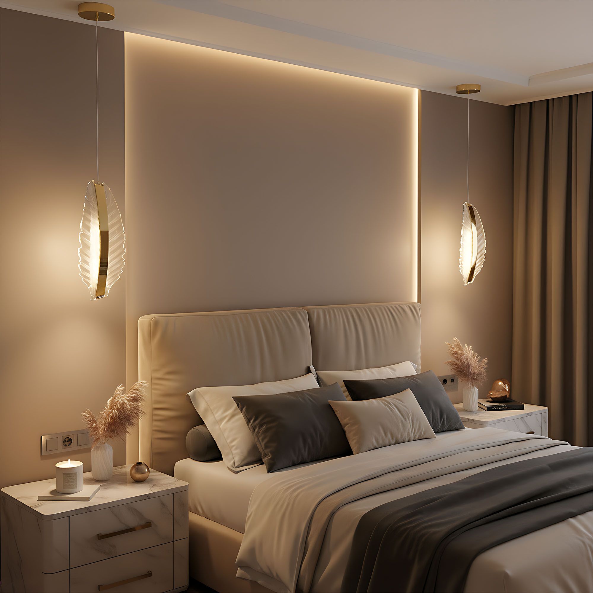 Toolight, LED stropné svietidlo, 8W, 4000K, 1000lm, G141-CP, zlatá, OSW-02610