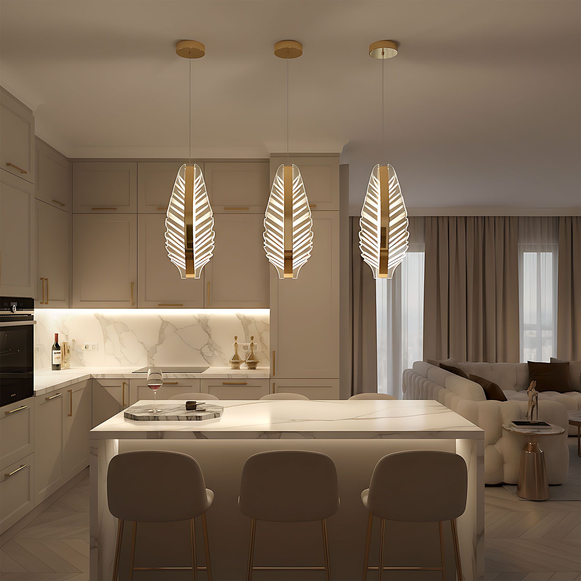 Toolight, LED stropné svietidlo, 8W, 4000K, 1000lm, G141-CP, zlatá, OSW-02610