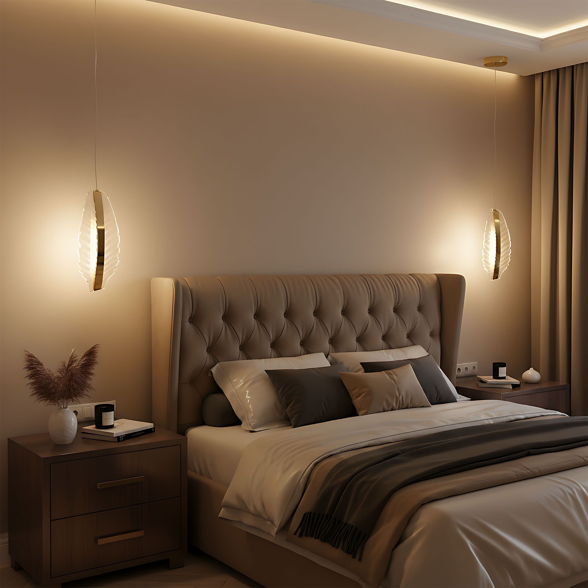 Toolight, LED stropné svietidlo, 8W, 4000K, 1000lm, G141-CP, zlatá, OSW-02610