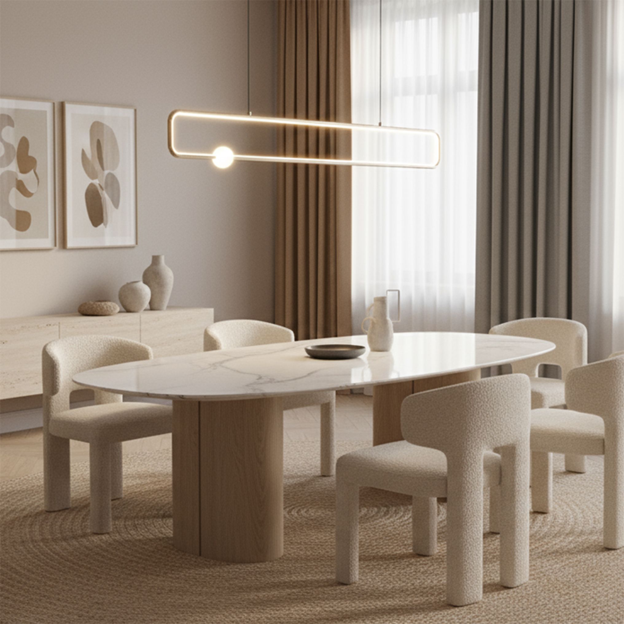 Toolight, LED závesné osvetlenie, 35W, 4000K, 1500lm, G123-CP, čierna-biela, OSW-02615