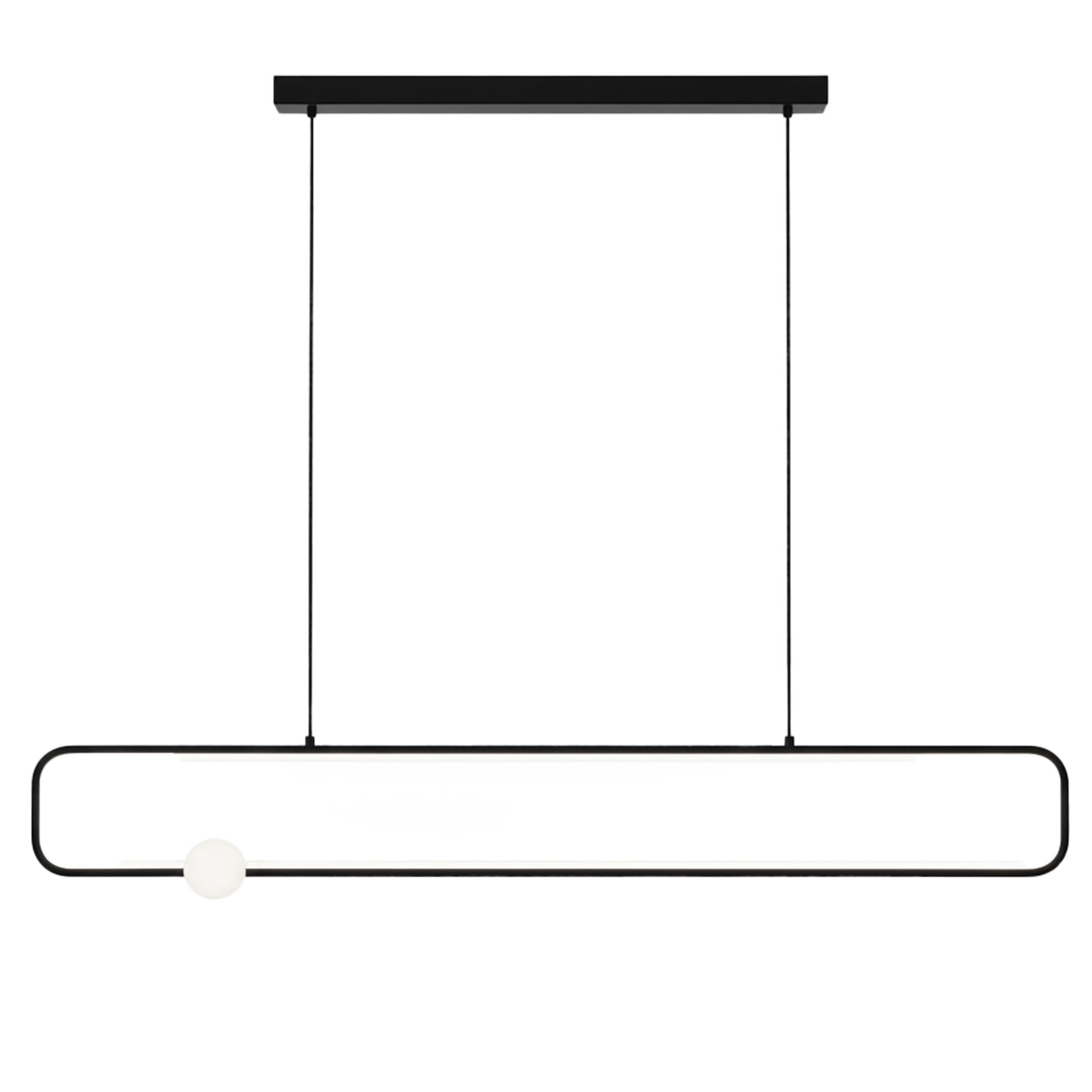 Toolight, LED závesné osvetlenie, 35W, 4000K, 1500lm, G123-CP, čierna-biela, OSW-02615