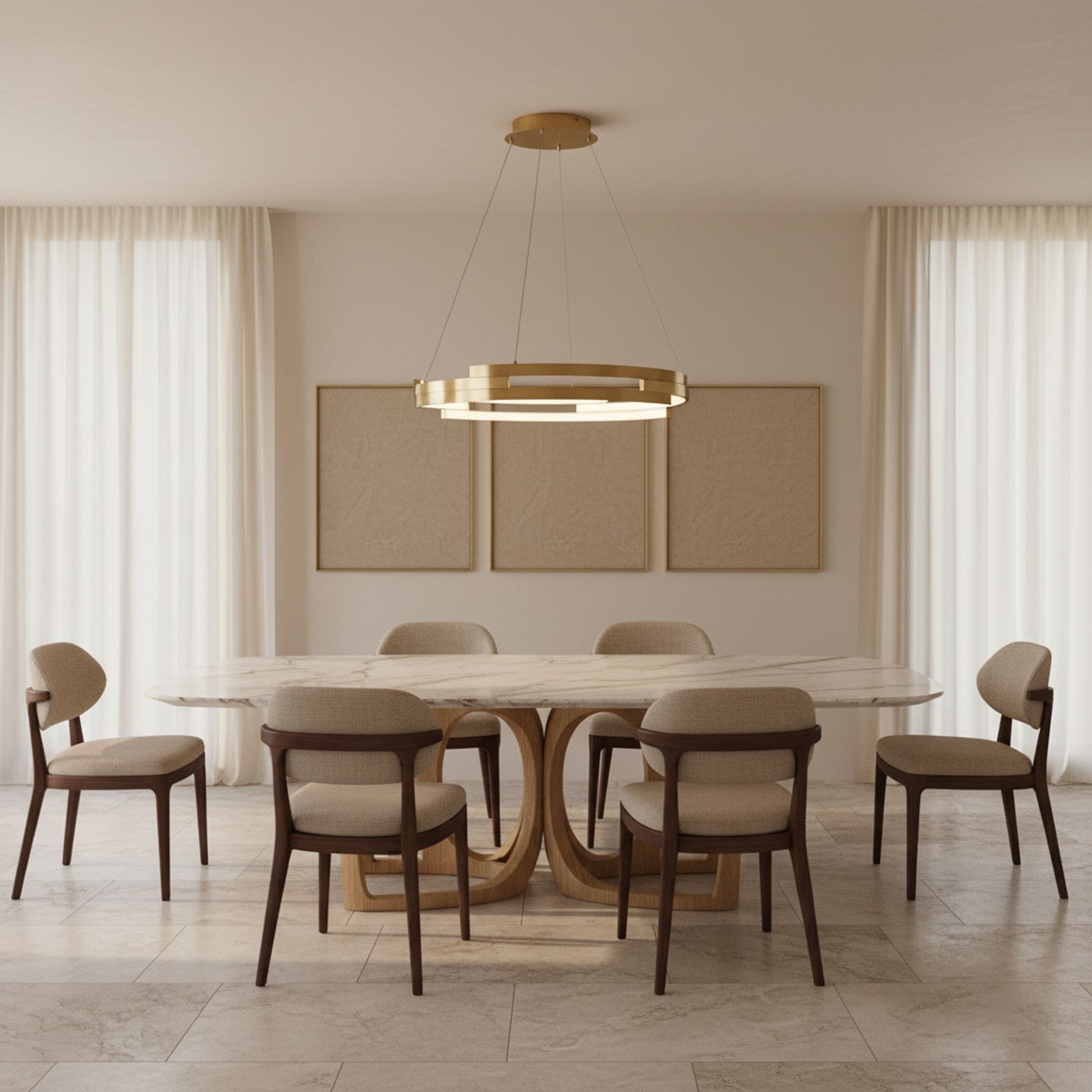 Toolight, LED stropné svietidlo 50cm, 60W, 4000K, 4500lm, G127-CP, zlatá, OSW-02619