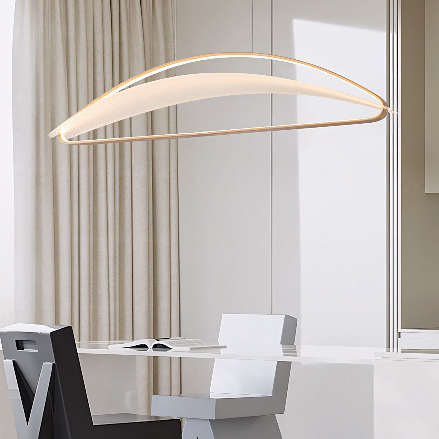 Toolight, stropné svietidlo 100cm, 50W, 4000K, 3500lm, G124-CP, zlatá, OSW-02616