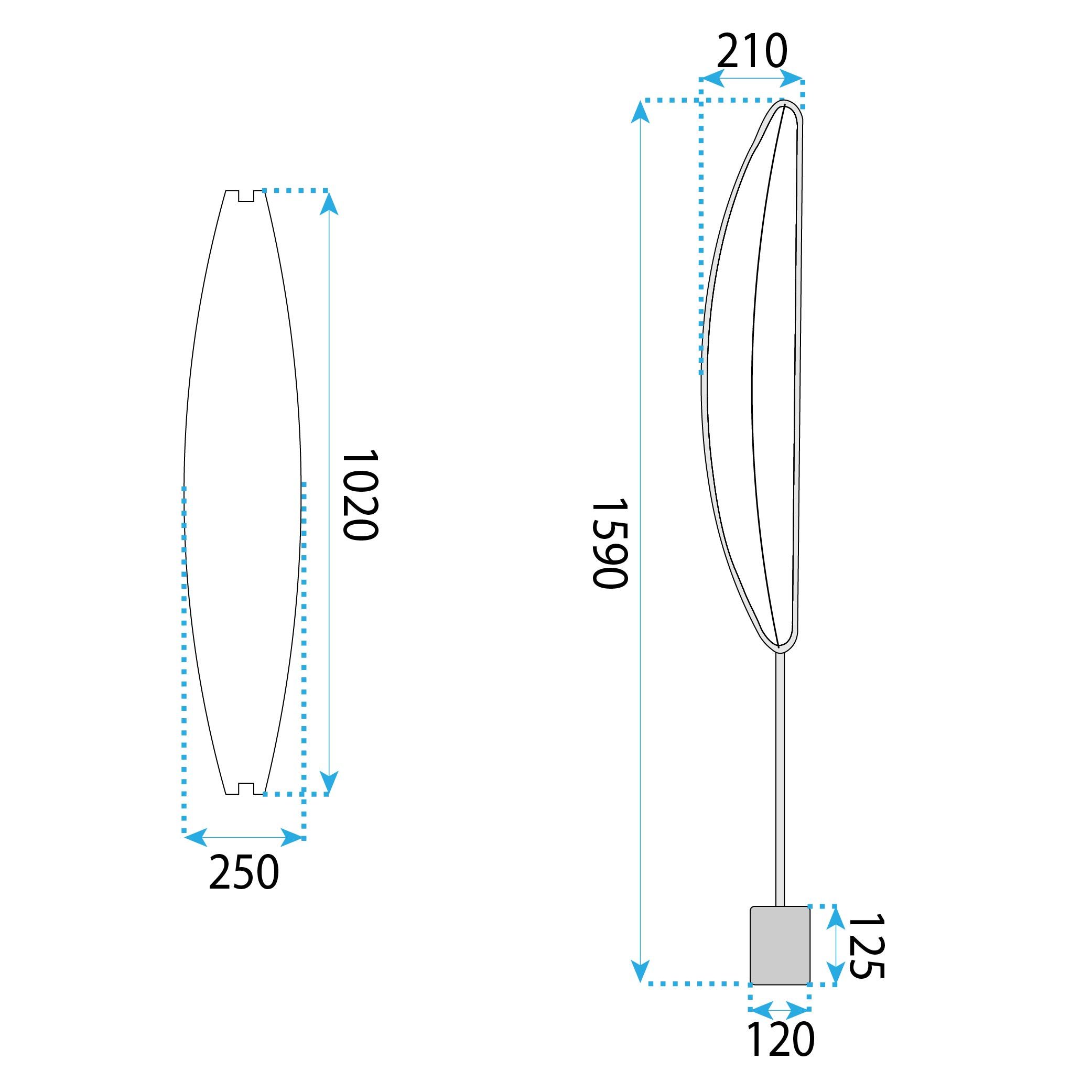 Toolight, LED voľne stojaca lampa 159cm, 42W, 4000K, 3000lm, G126-F, čierna-zlatá, OSW-02618