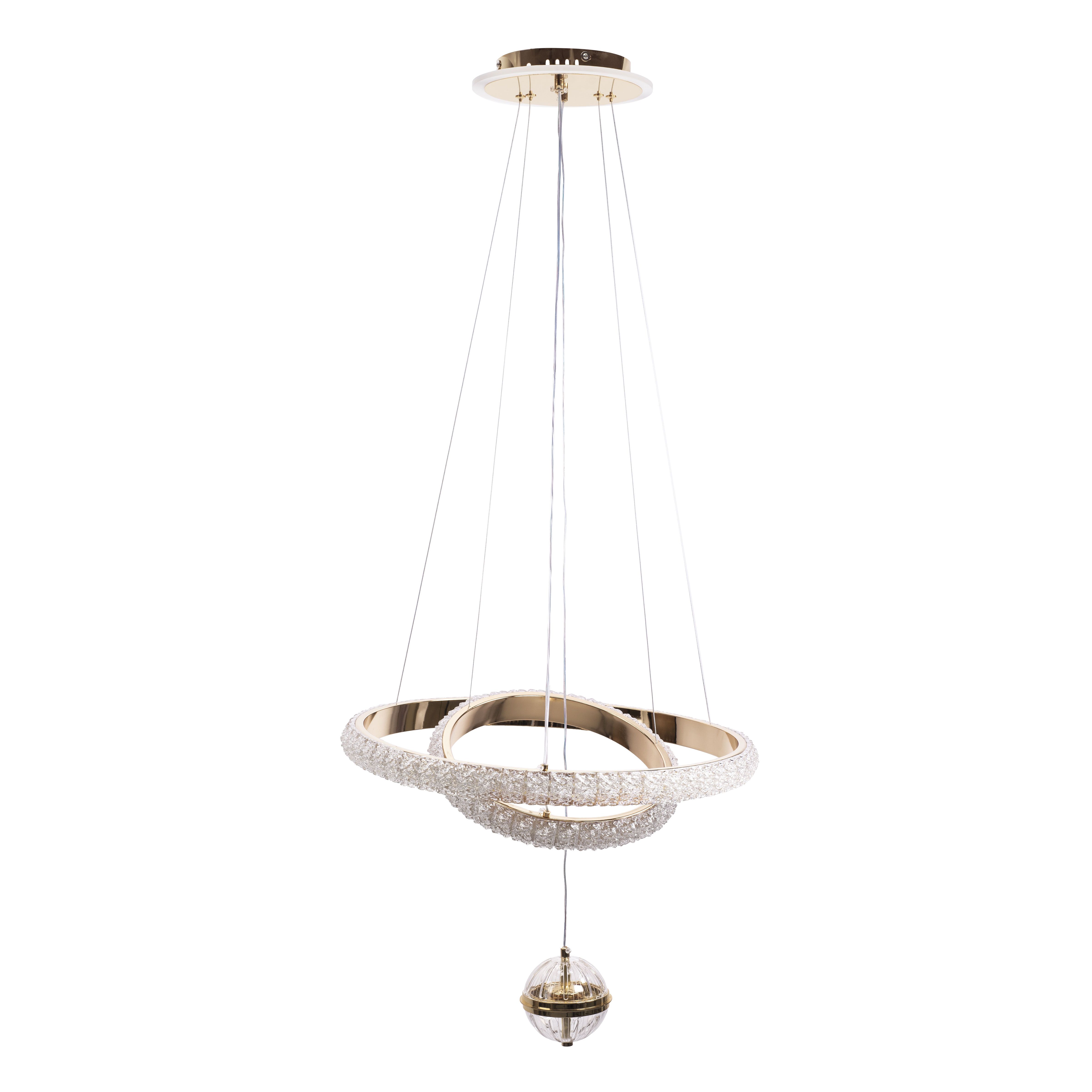 Toolight, stropné svietidlo 50cm, 160W, 4000K, 5000lm, G143-CP, zlatá, OSW-02613