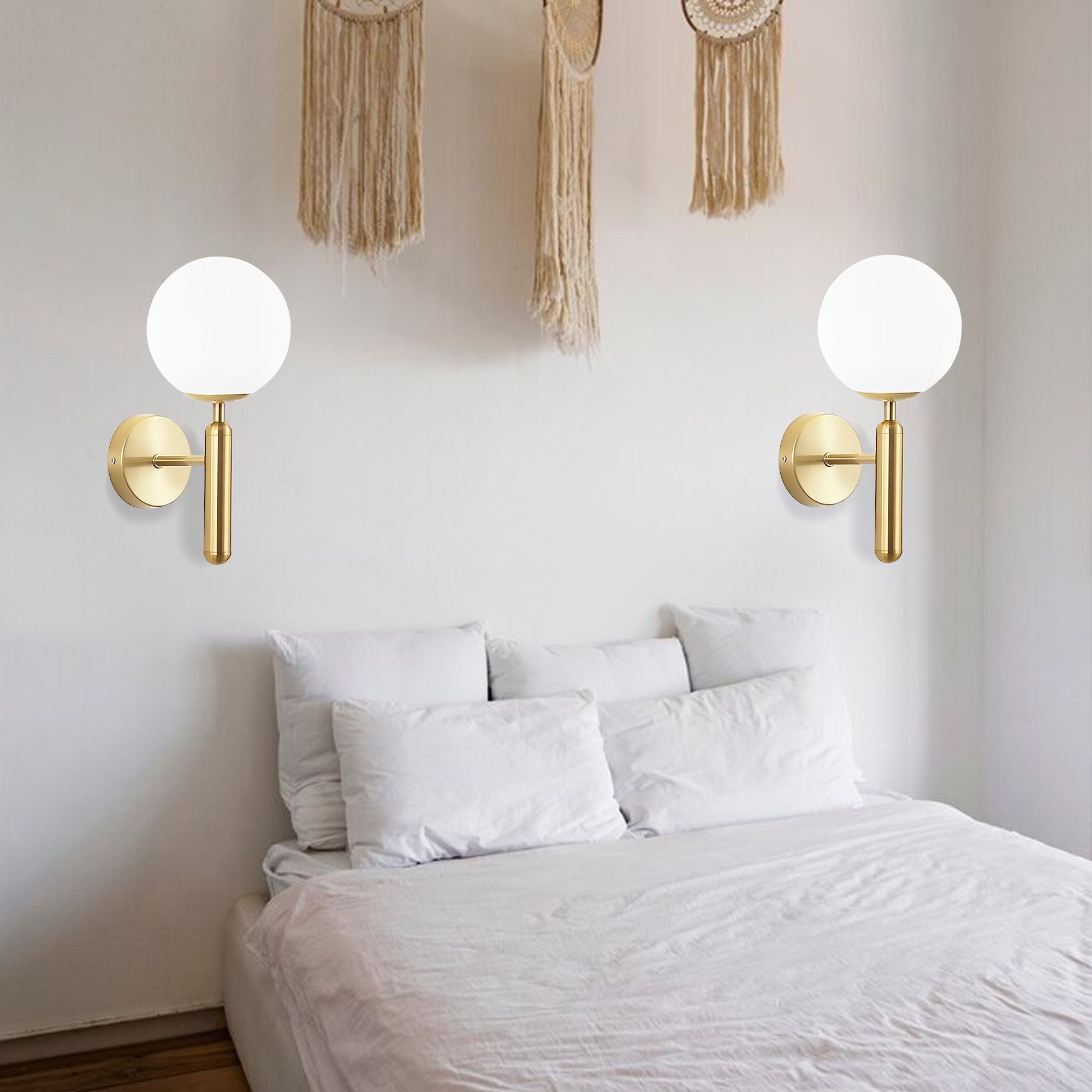 Toolight, nástenné svietidlo 1xE27, G098-1W, zlatá, OSW-09723