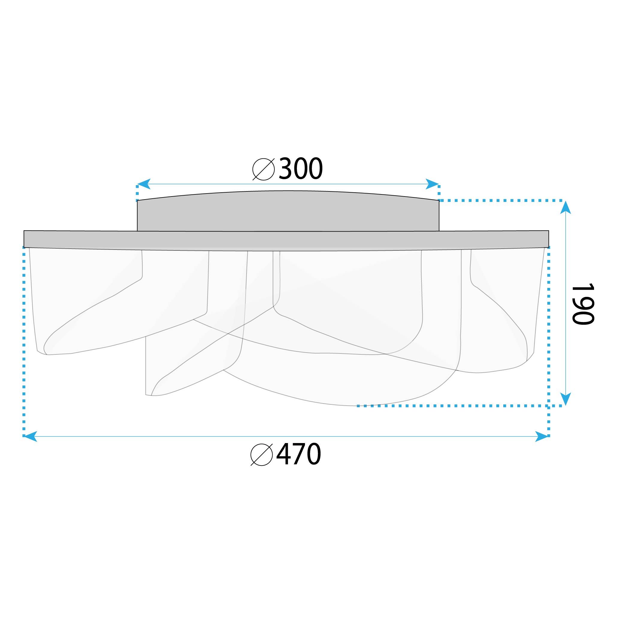 Toolight, LED stropné svietidlo 57W, 4000lm, 4000K, G139-C, zlatá, OSW-02623