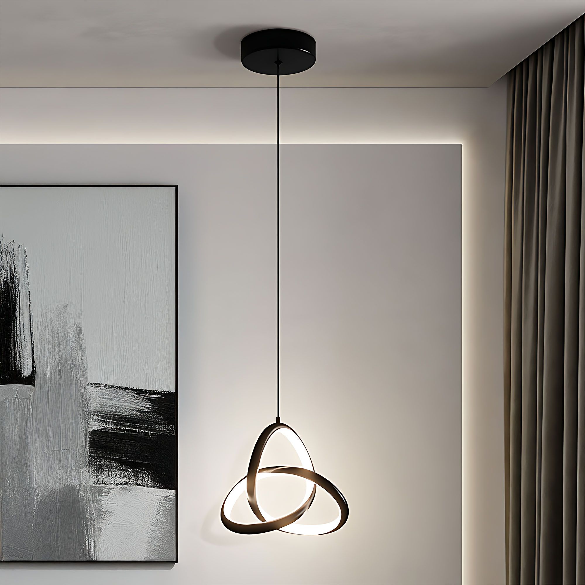 Toolight, LED stropné osvetlenie 13W, 4000K, APP1784-CP, čierna matná, OSW-08978