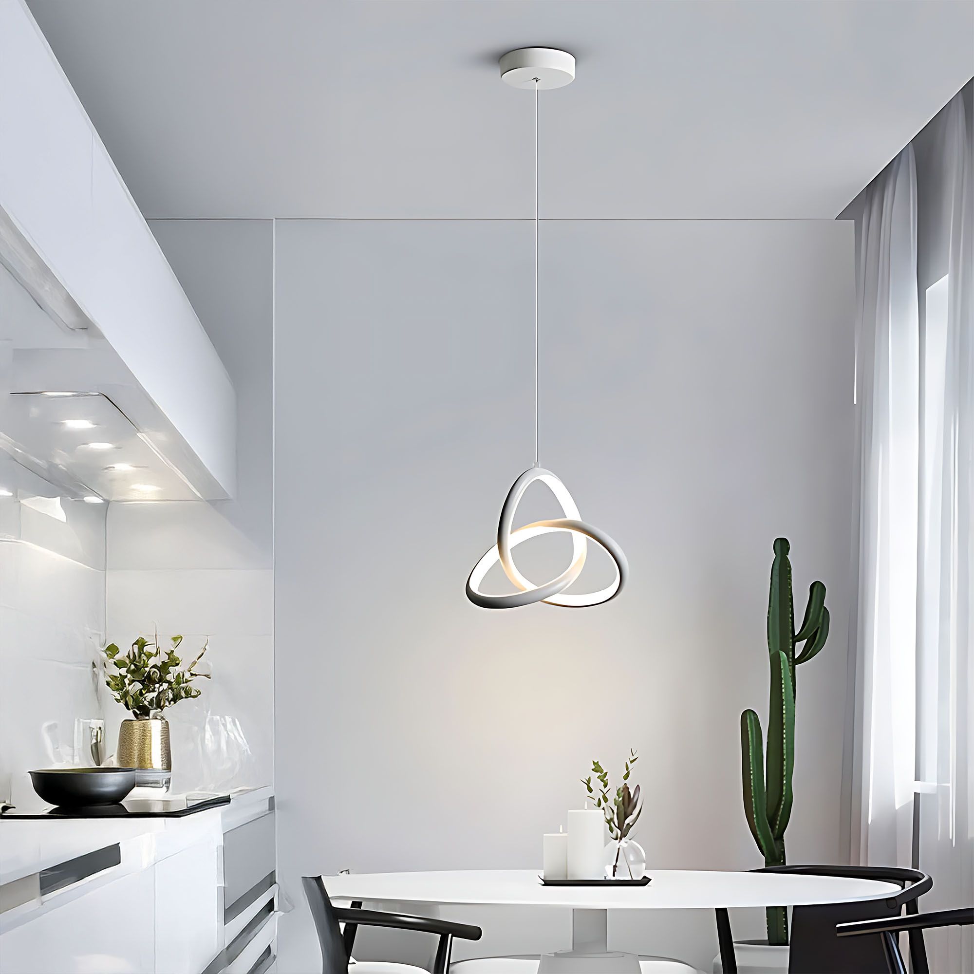 Toolight, LED závesné osvetlenie 13W, 500lm, 4000K, APP1783-CP, biela, OSW-08969