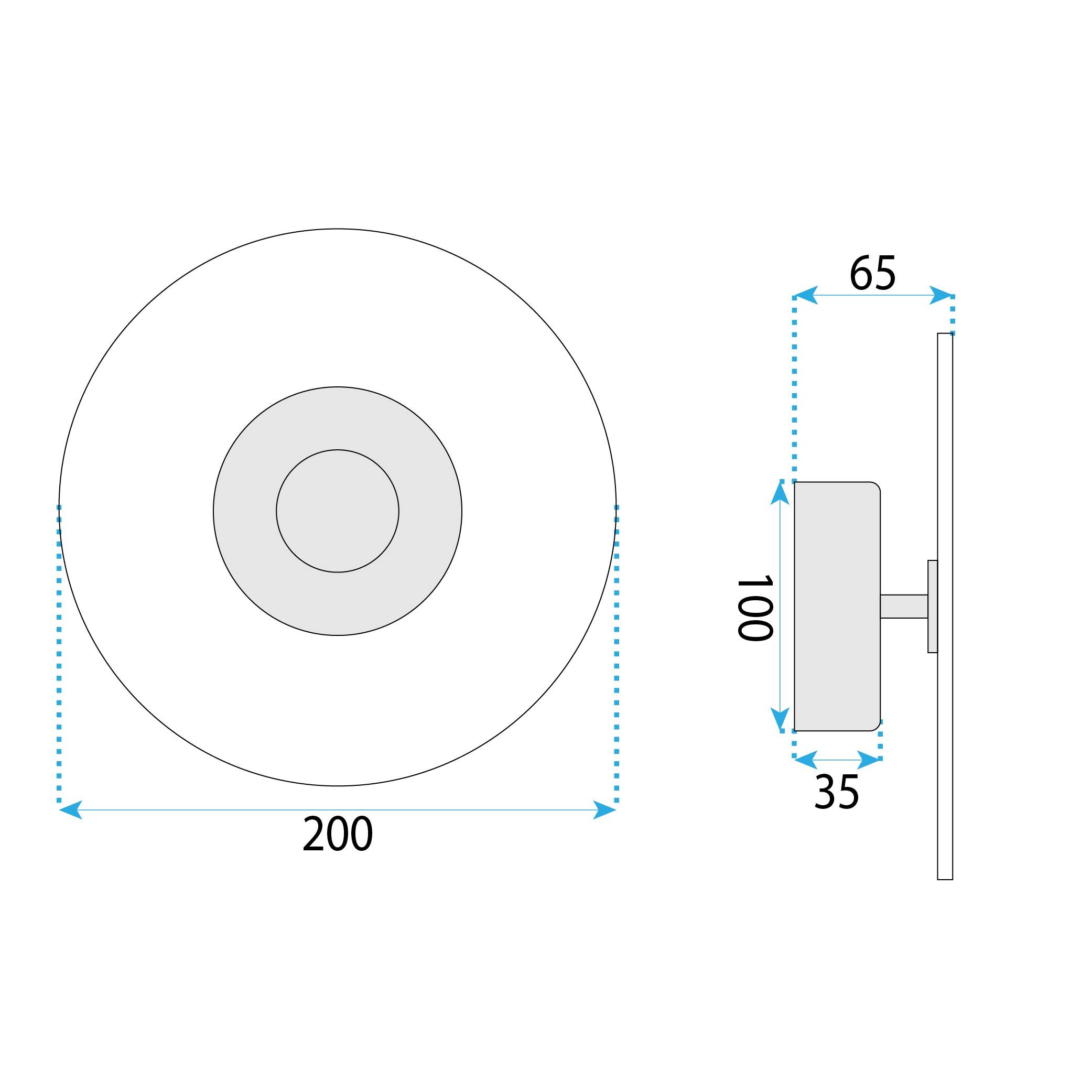 Toolight, LED nástenné svietidlo 20cm, 3,6W, 4000K, APP1795-W, zlatá matná, OSW-04363